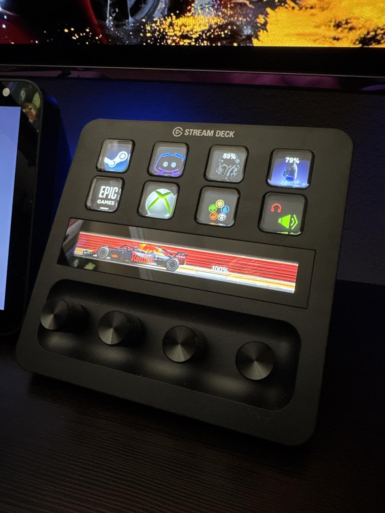 Stream Deck +, Audio Mixer, Production Console and Studio Controller for Content Creators, Streaming, Gaming, with customizable touch strip dials and LCD keys, works with Mac and PC customer photo 2