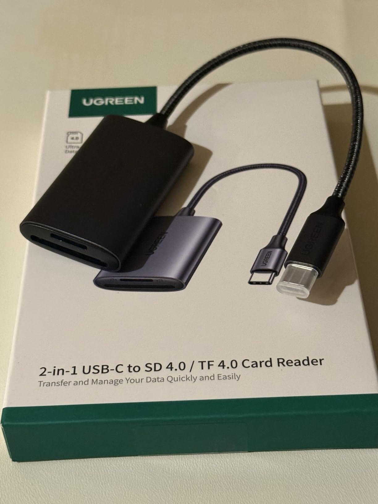 UGREEN USB C SD 4.0 Card Reader, UHS-II Micro SD Card Reader Memory Card Reader Fast for SD Micro SD SDXC SDHC UHS-II & UHS-I Cards for iPhone 16/15 Pro Max MacBook Laptop Tablet Smartphone Android customer photo 2