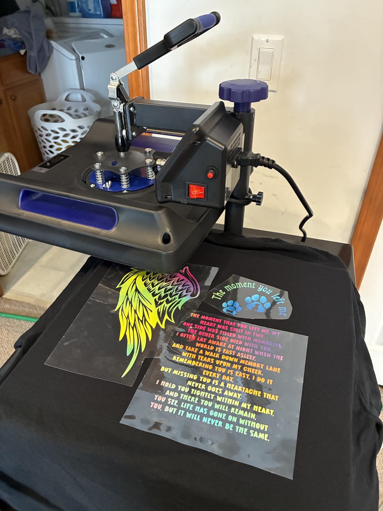 VEVOR Heat Press, 12x10in Heat Press Machine, Clamshell Sublimation Transfer Printer Fast Heat-up, Digital Precise Temperature Control, Vinyl Heat Press for T-Shirts Bags Garments Mats Puzzles, 650W customer photo 2