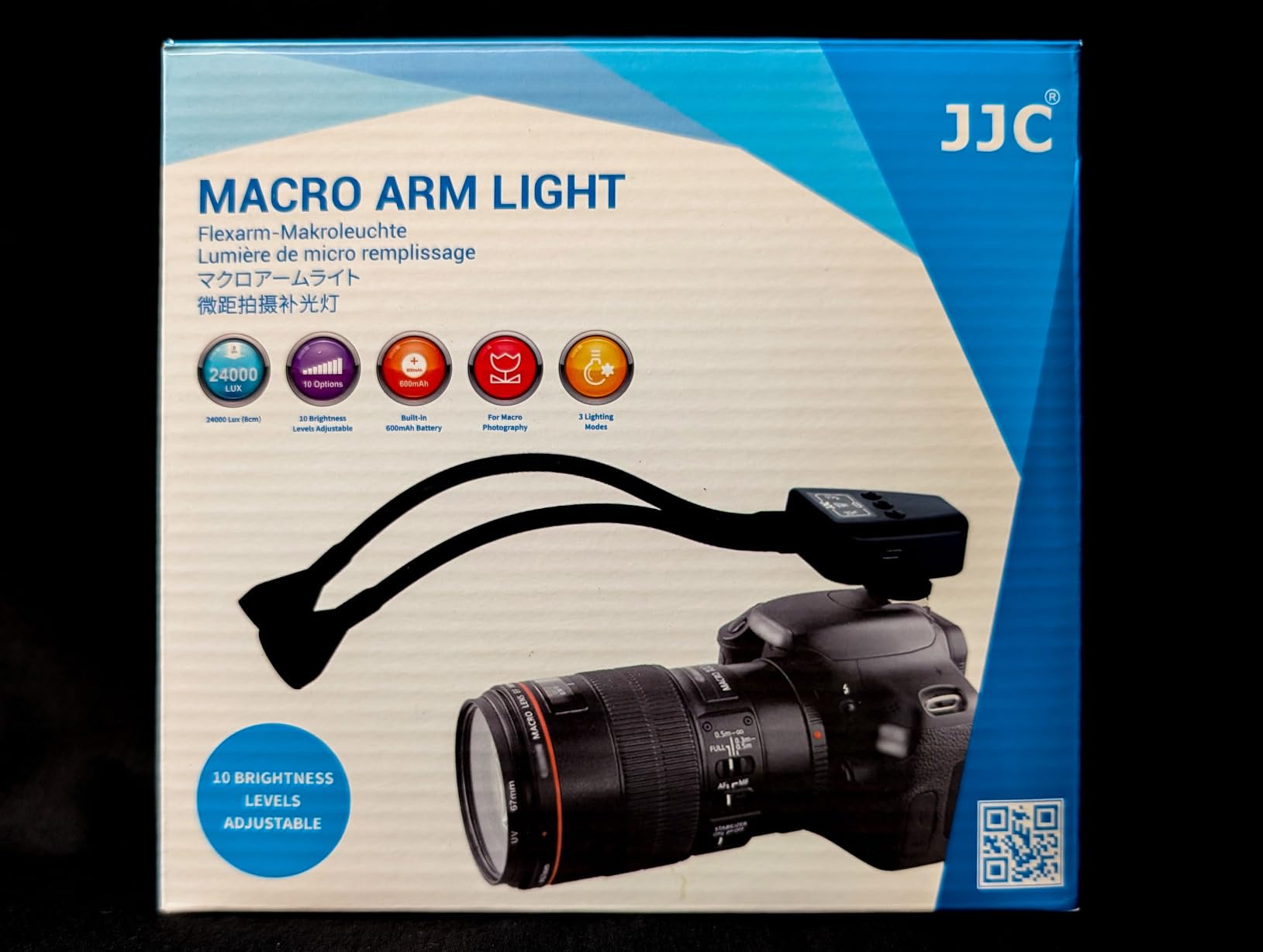 10-Level Brightness LED Macro Arm Light, CRI 95+ 5600K Macro Photography Lighting with USB-C Charging for Canon Nikon Sony Olympus Pentax DSLR Camera for Insert Plant Jewelry Close Up Shooting customer photo 1