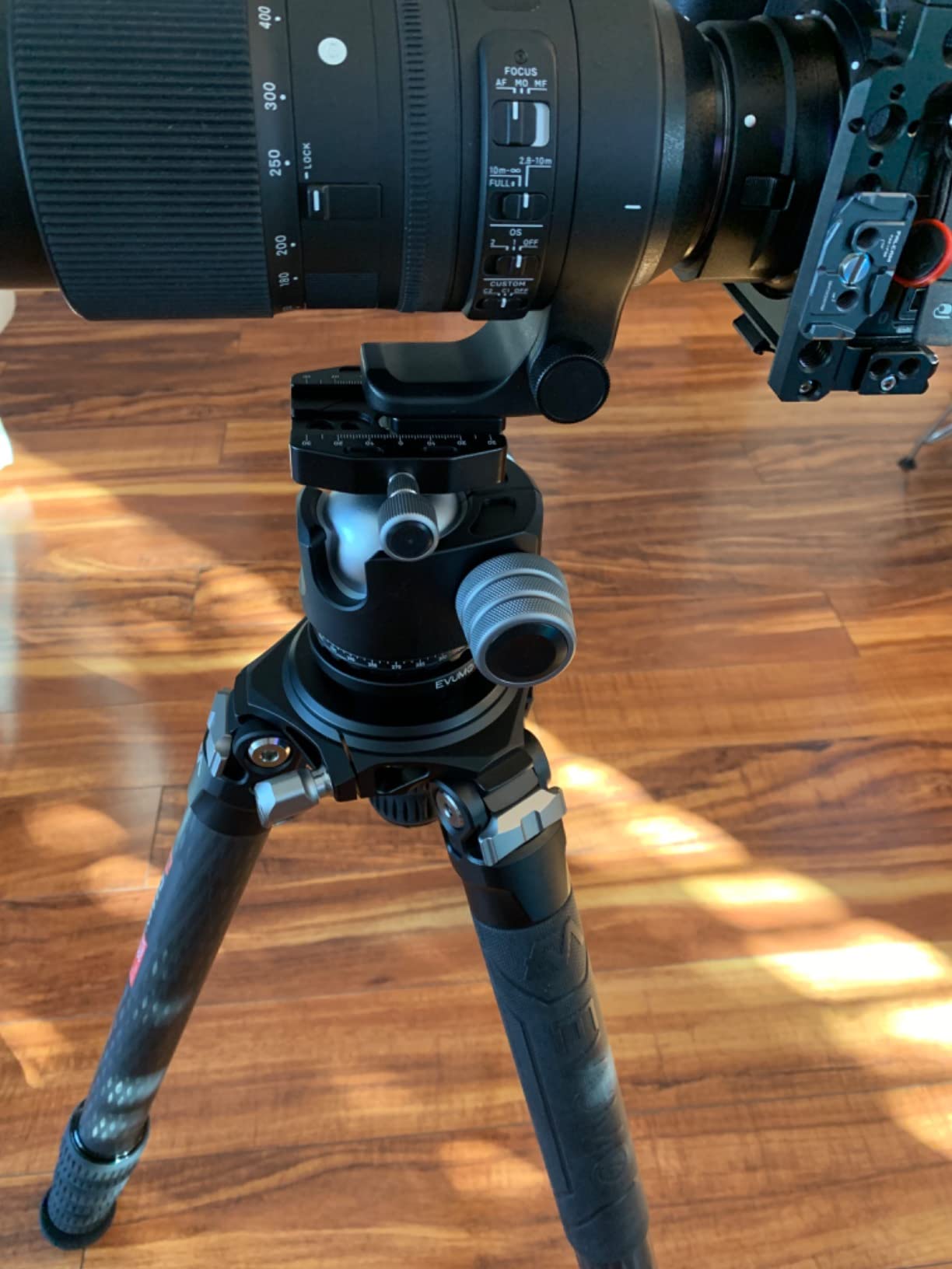 WEYLLAN CH55 Low Profile Ball Head 55mm Tripod Ball Head Panoramic Tripod Head, CNC All Metal Tripod Camera Head for Tripods with Mlok Rail Arca Swiss Quick Release Plate, Max Load 88lbs/40kg customer photo 1