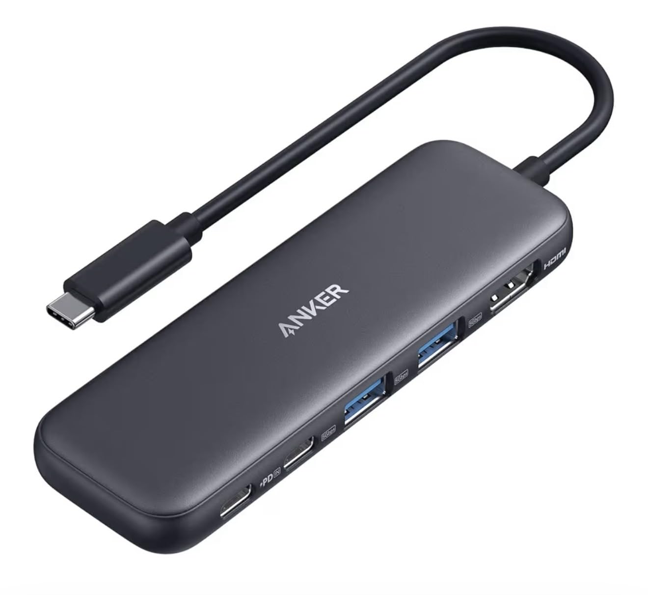 Anker USB C Hub, 5-in-1 USBC to HDMI Splitter with 4K Display, 1 x Powered USB-C 5Gbps & 2xPowered USB-A 3.0 5Gbps Data Ports for MacBook Pro, MacBook Air, Dell and More customer photo 1