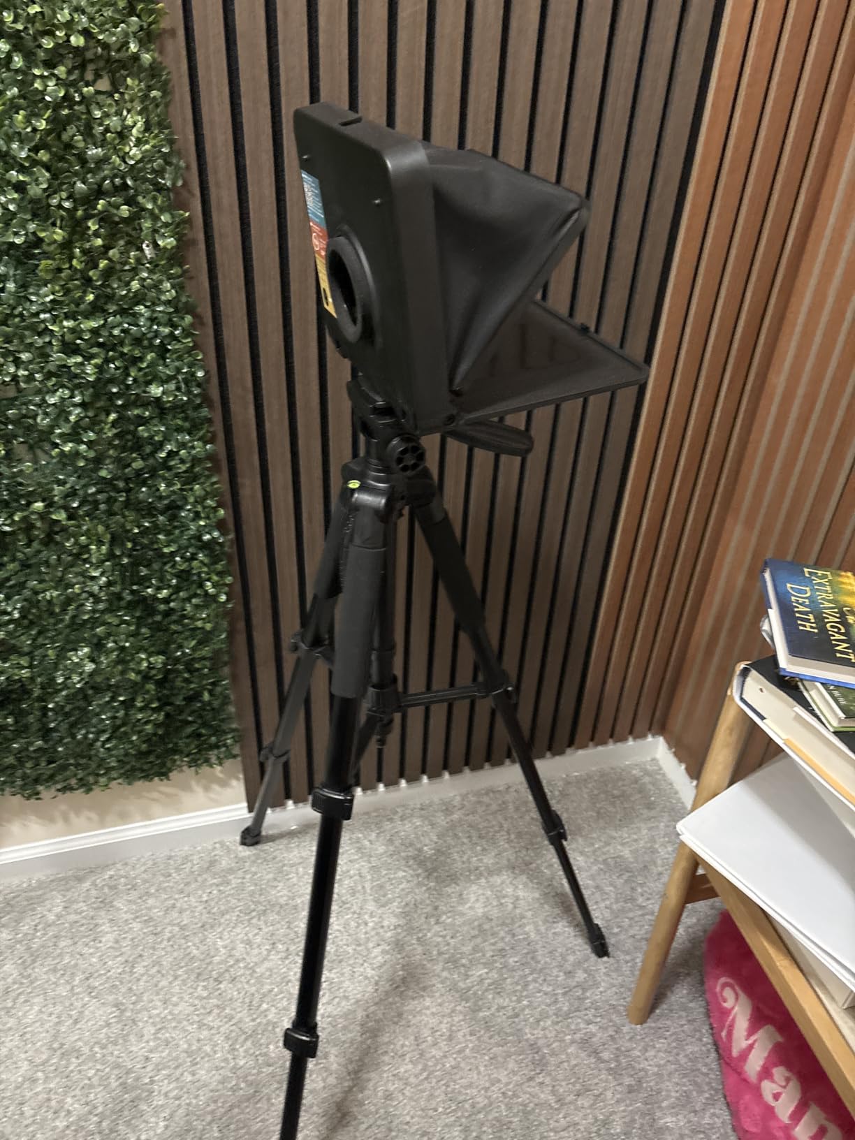 LENSGO TC7S Portable Teleprompter for Phone, One-Second Fold Mini Teleprompter with Remote Control, App Compatible with iPhone & Android for Online Teaching Vlog Live Streaming Interview customer photo 1