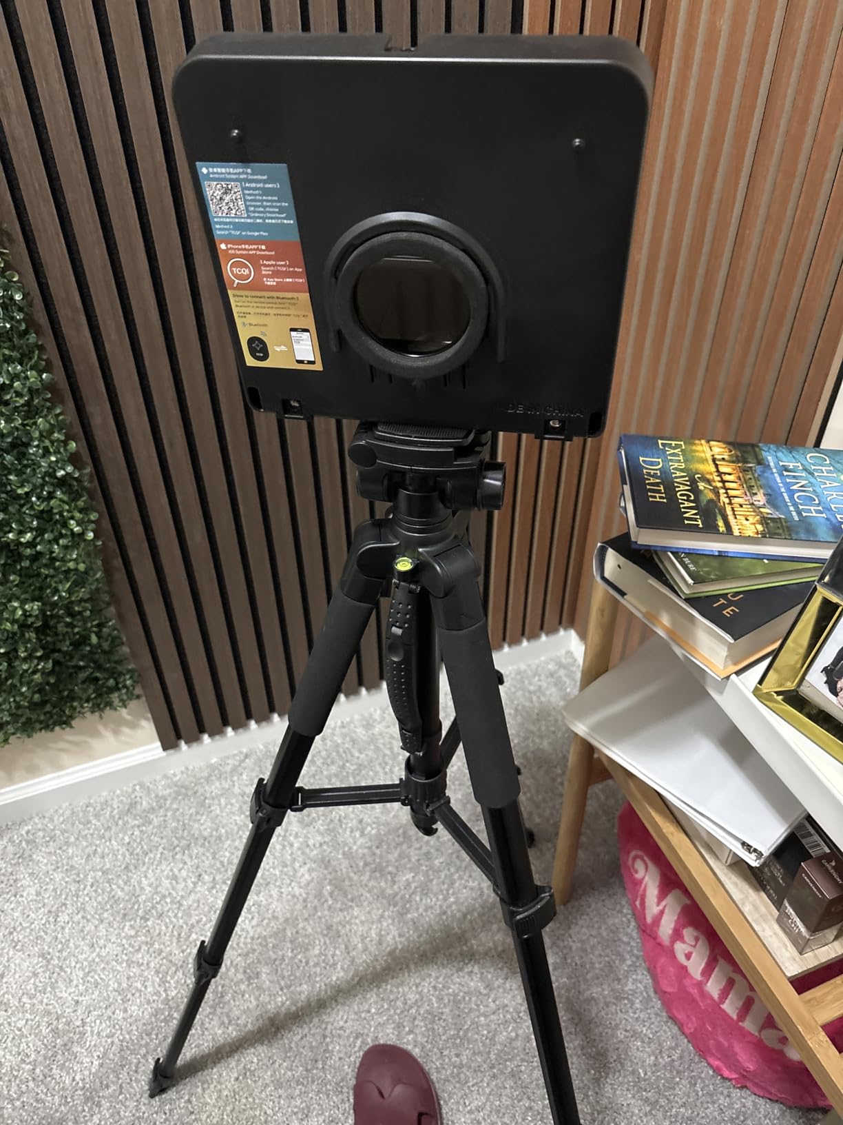 LENSGO TC7S Portable Teleprompter for Phone, One-Second Fold Mini Teleprompter with Remote Control, App Compatible with iPhone & Android for Online Teaching Vlog Live Streaming Interview customer photo 2