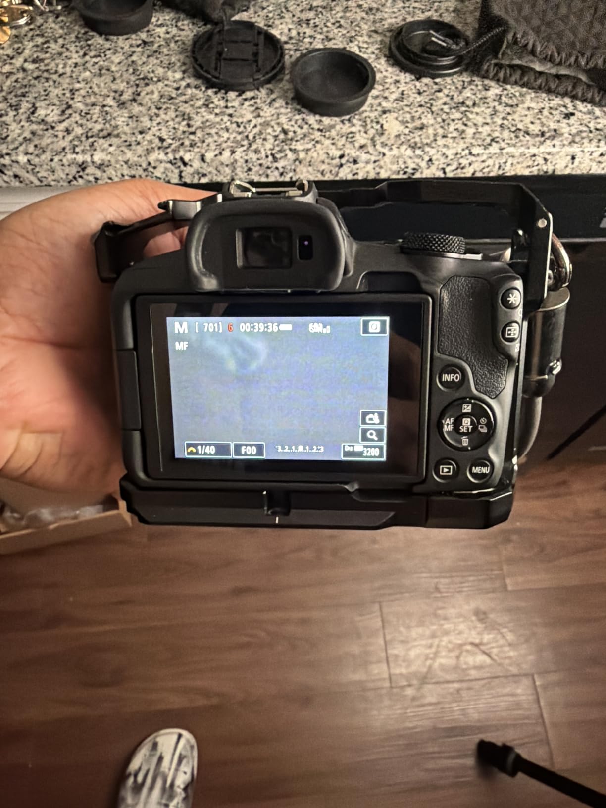 R50 Cage for Canon R50 Camera, Aluminum Alloy with Quick Release Plate for Arca Stand, Cold Shoe, NATO Rail and Threaded Holes - 4214 customer photo 2