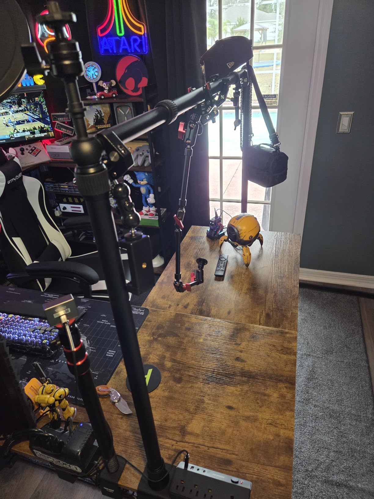 NEEWER Overhead Camera Mount Rig with 2 Ball Heads, Super Clamp/Mobile Phone Holder/Camera Desk Mount, Multi Device Mount, Platform Overhead Tripod, Adjustable Height Width, Max Load 12 kg, NK002 customer photo 1