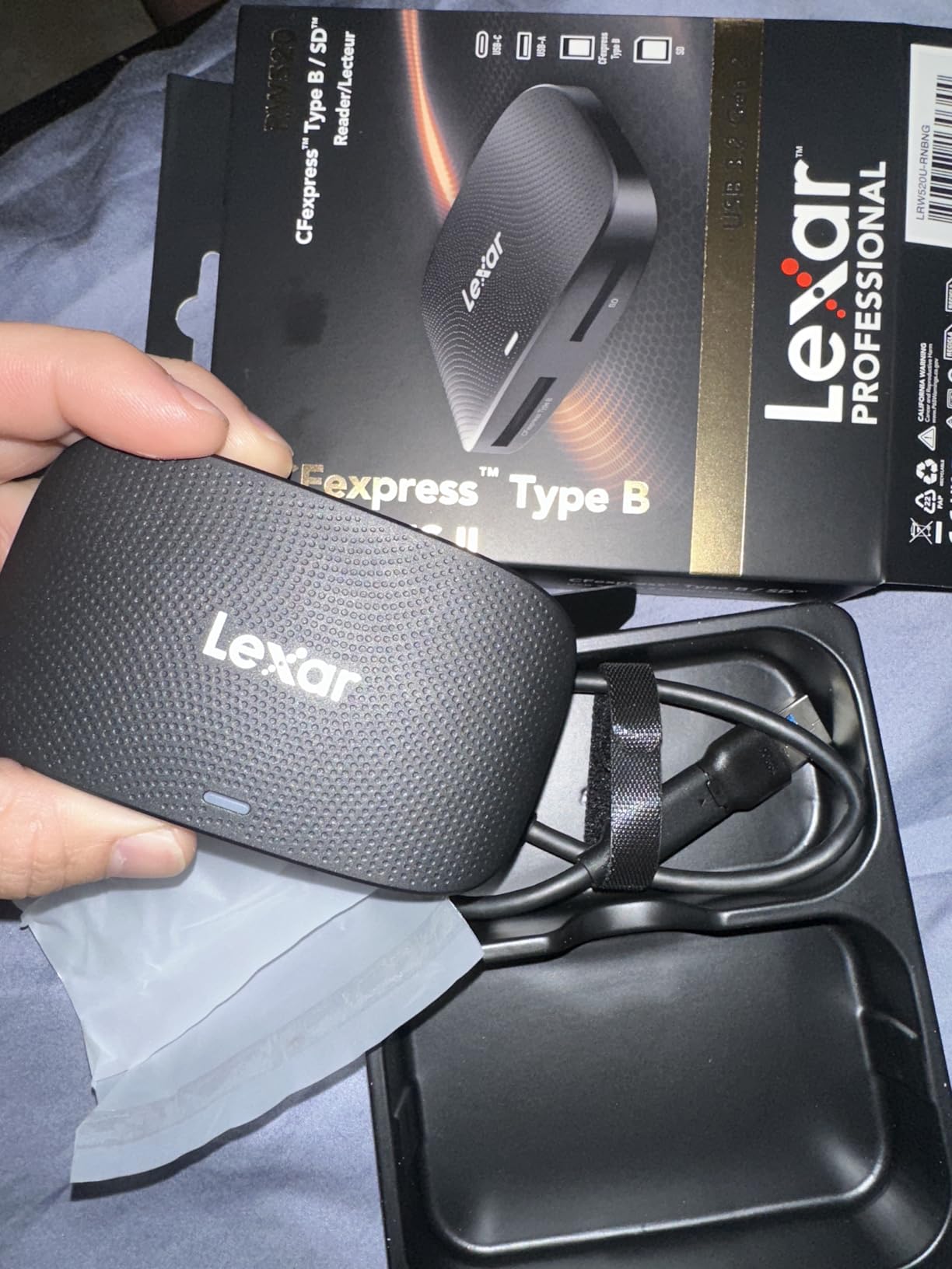 Lexar Professional CFexpress Type B / SD USB 3.2 Gen 2 Reader, Transfer Speeds Up To 10Gbps, Designed for CFexpress Type B and SD Cards (LRW520U-RNBNG) customer photo 1