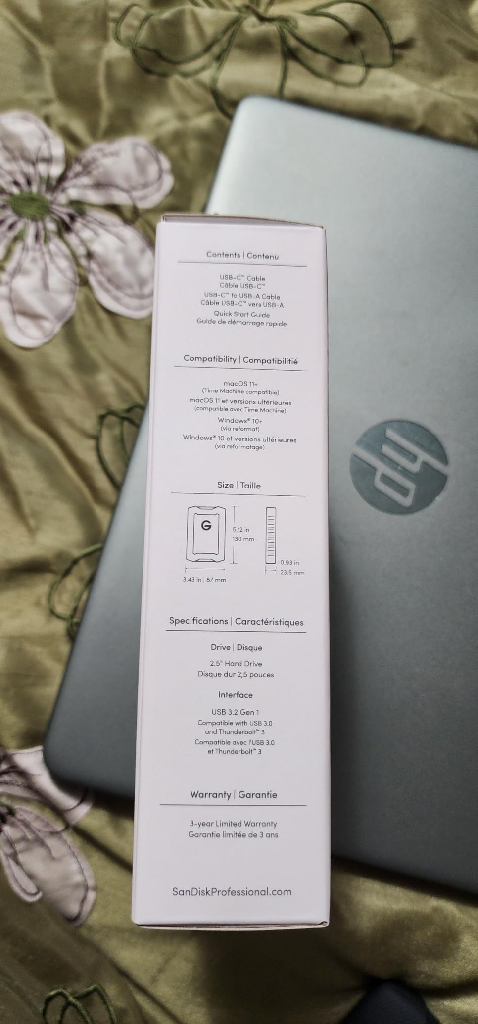 SanDisk Professional 5TB G-Drive ArmorATD - Rugged, Durable Portable External Hard Drive HDD, USB-C, USB 3.2 Gen 1 - SDPH81G-005T-GBA1D customer photo 2