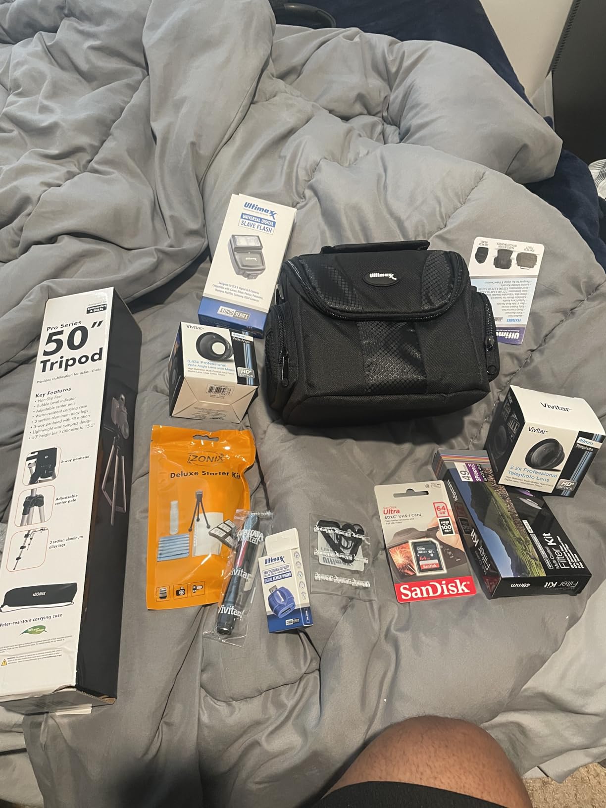 Canon EOS R100 Mirrorless Camera w/RF-S 18-45mm f/4.5-6.3 STM Lens + Wide Angle & Telephoto Lenses + 64GB Memory + 3pc Filter Kit + Case + Flash + Tripod customer photo 1