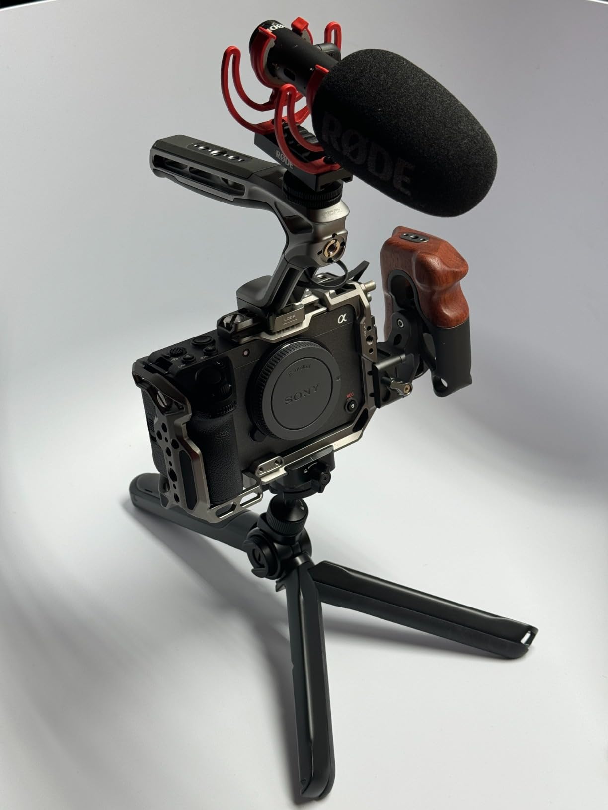 Camera Cage Basic Kit for FX3/FX30 V2 | Includes Cage, Top Handle, Baseplate & More | Top Plate NATO Rail, Cold Shoe, 1/4