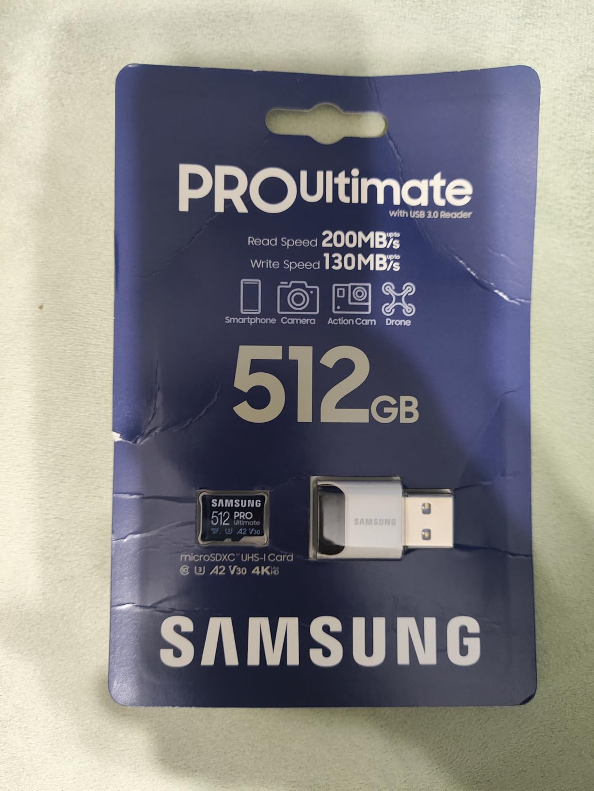 Samsung PRO Ultimate microSD Memory Card + Adapter, 256GB microSDXC, Up to 200 MB/s, 4K UHD, UHS-I, Class 10, U3,V30, A2 customer photo 1