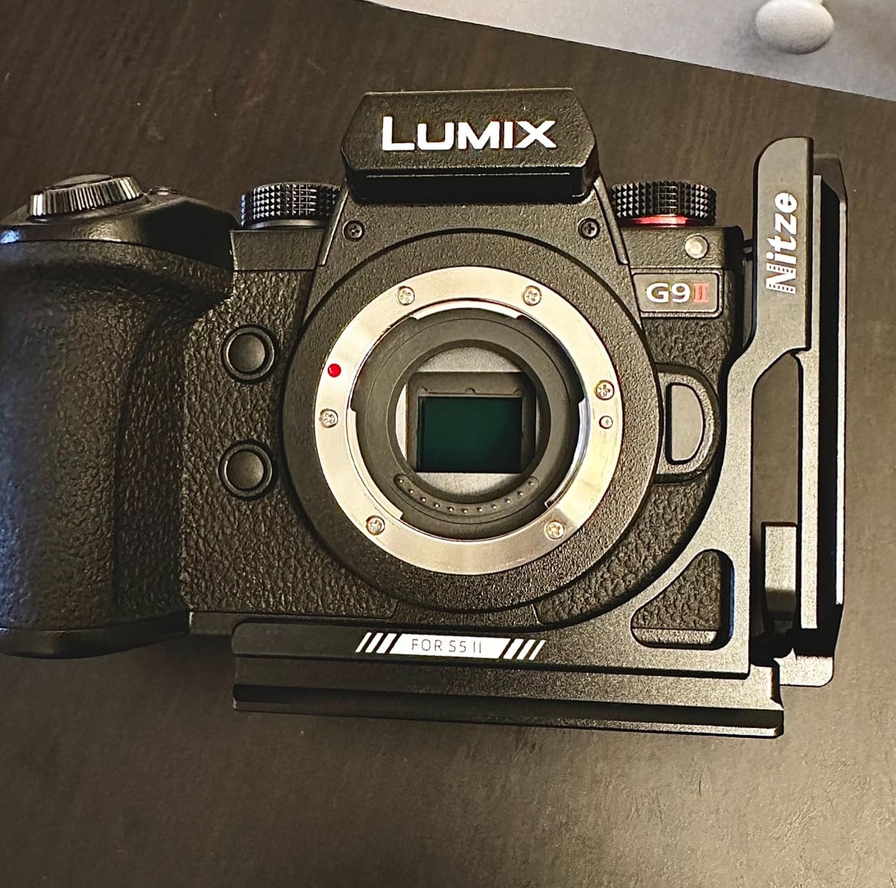 Nitze L Bracket for Panasonic S5 II / S5 IIX Camera, with Built-in Arca-Type Quick Release Plates, 1/4