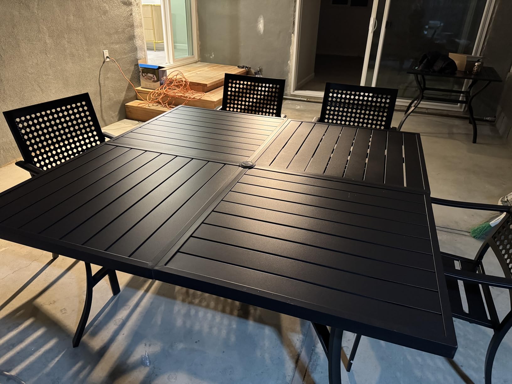 PHI VILLA Large Outdoor Patio Table for 8 Person, 60