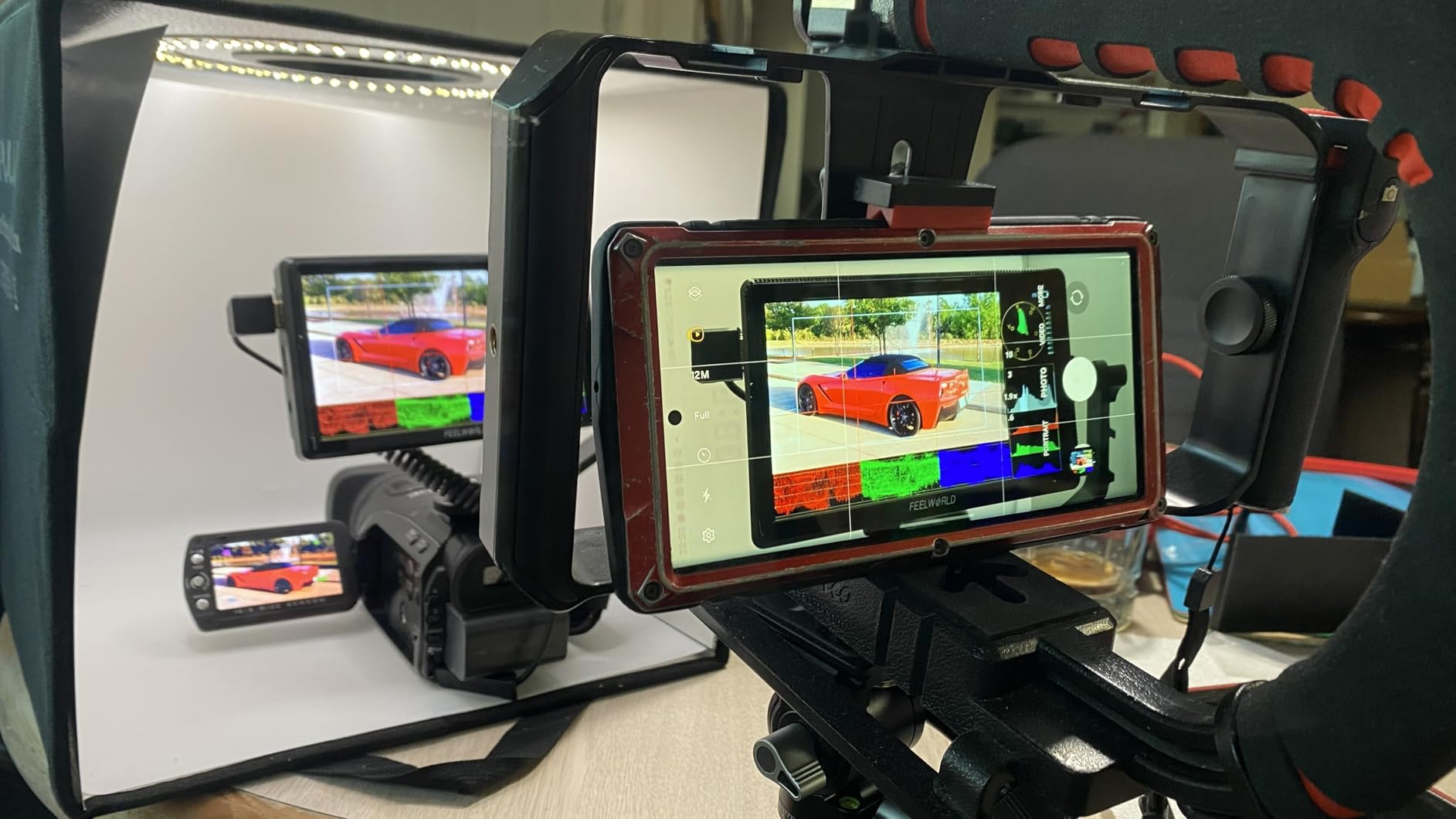 FEELWORLD S55 V3 6 Inch DSLR Camera Field Monitor Bundle - FHD IPS Screen, 4K HDMI in/Out, Tilt Arm, Power Output, Battery & Carry Case Included customer photo 1