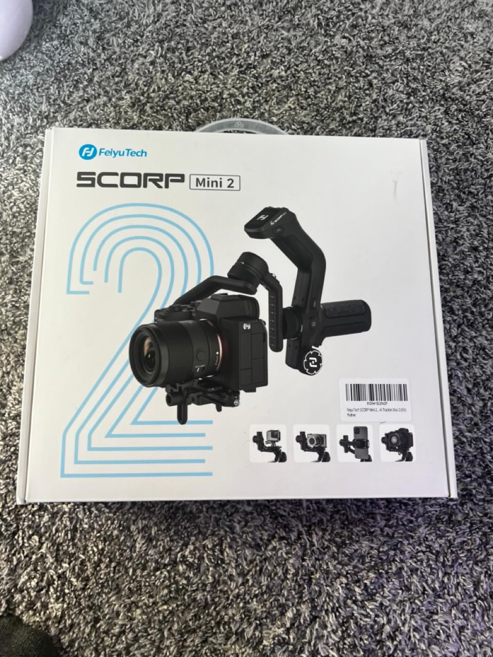 FeiyuTech SCORP Mini 2 Kit White[Official] All-in-One Camera Stabilizer 3-Axis Handheld Gimbal for Mirrorless&DSLR Camera fits Sony A7III Canon R6 Fujifilm GoPro,Smartphone,AI Track, Max 2.65lb customer photo 2