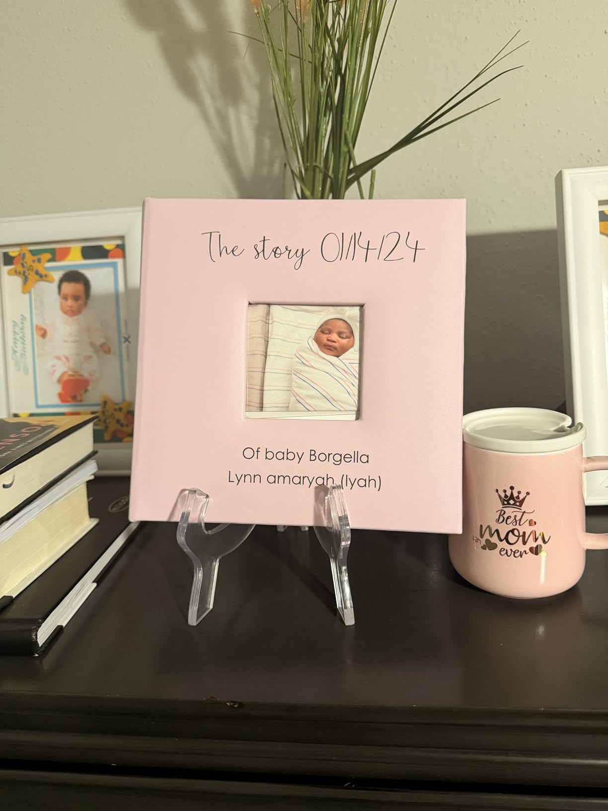 Personalized Wedding Photo Album, Custom Engraved Picture Album, Holds 200 4x6 Photos, Leatherette and Laser Engraved Scrapbook customer photo 2