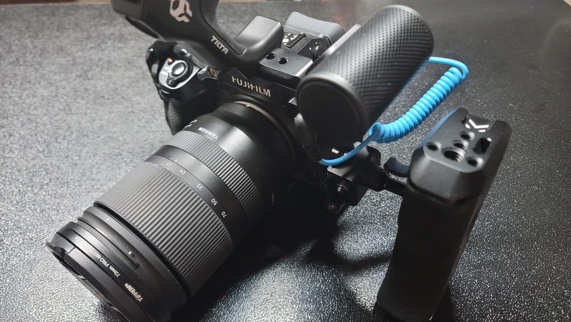 Leftfoto XH2/XH2S Camera Cage - Aluminum Rig with Arca Base, NATO Rail, ARRI Threads fits DJI RS Stabilizer-for FujiFilm X-H2/X-H2S Vlog Video Shooting customer photo 1