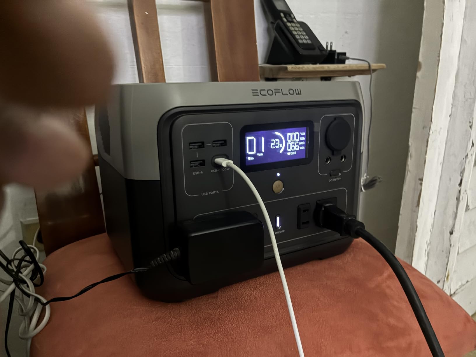 EF ECOFLOW Portable Power Station River 2 Max 500, 499Wh LiFePO4 Battery/ 1 Hour Fast Charging, Up to 1000W Output Solar Generator (Solar Panel Optional) for Outdoor Camping/RVs/Home Use customer photo 1