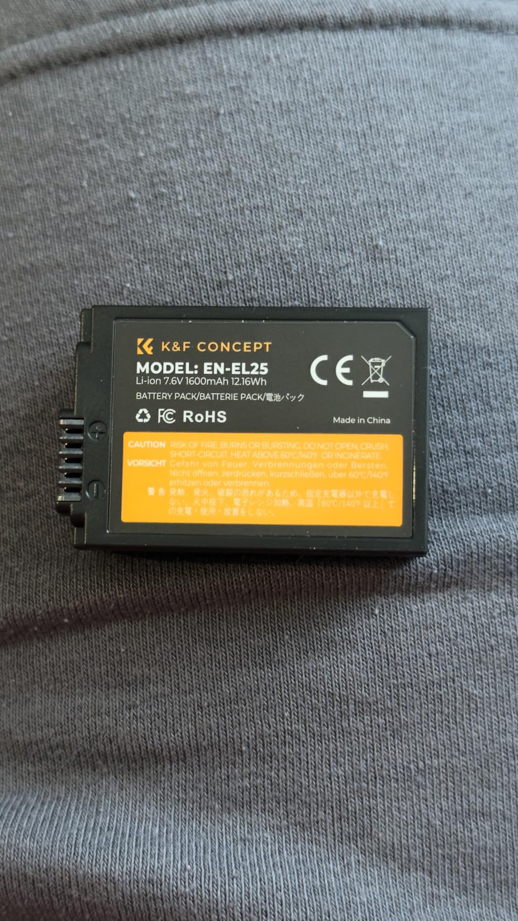 K&F CONCEPT 1600mAh EN-EL25 Battery 2-Pack EN-EL25A Battery and Dual LCD Battery Charger for Nikon Z50II, Z50, Z30, Z FC Camera MH-32 Battery Charger customer photo 1