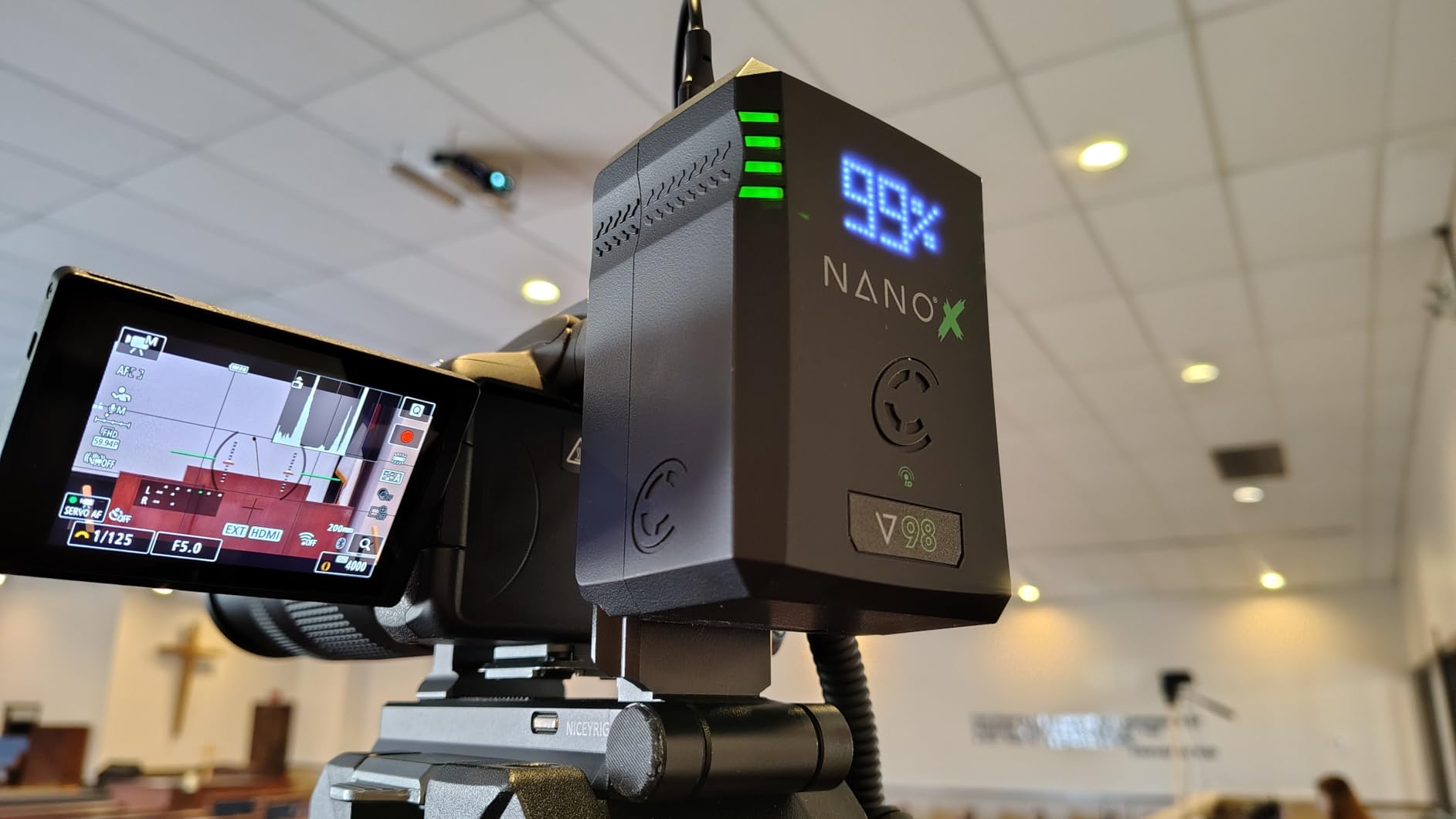 CoreSWX LLC Core NANOG98X, 98wh Micro Sized Gold-Mount Smart Battery Pack, 14.8v 6.6Ah. 10A Draw with EmLED® Fuel Gauge, USBCPD and Ptap customer photo 2