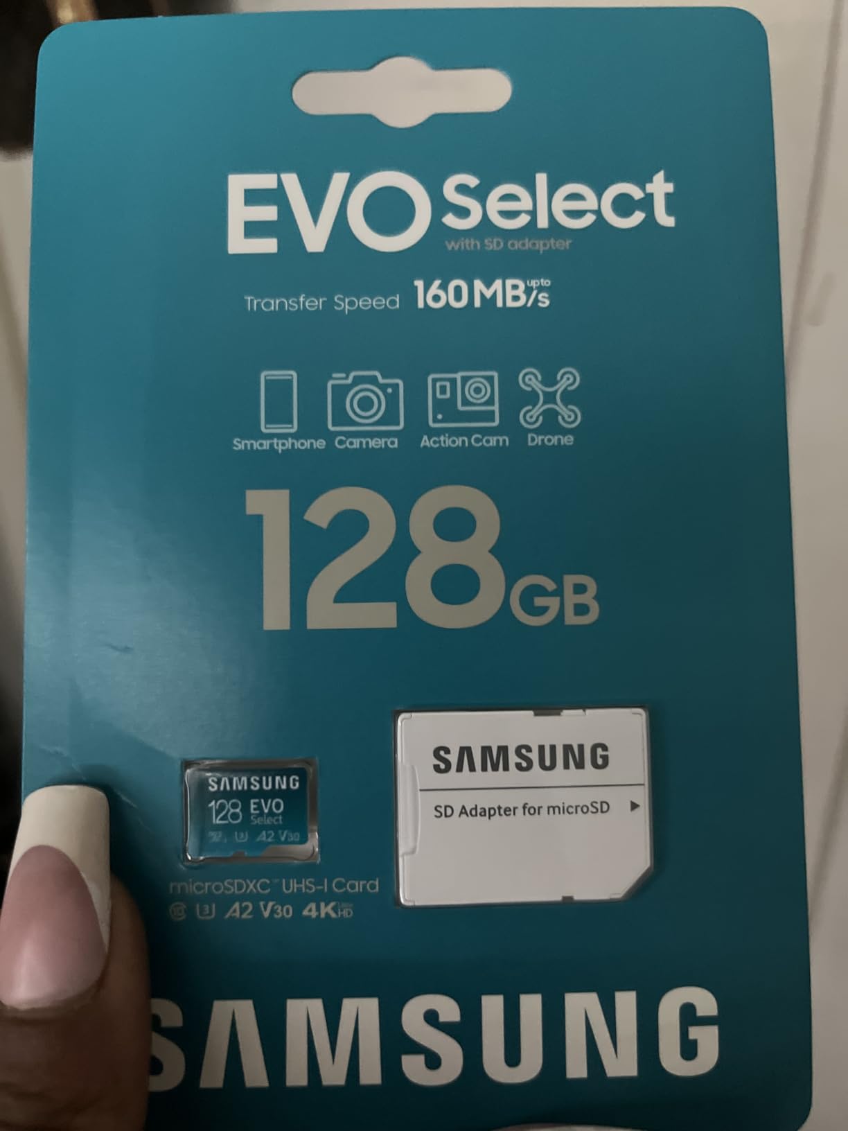 Samsung EVO Select microSDMemory Card + Adapter, 256GB microSDXC, Up-to 160 MB/s, 4K UHD, UHS-I, C10, U3, V30, A2, for Mobile Phone, Smartphones, Nintendo-Switch, and Tablets (MB-ME256SA/AM) customer photo 2