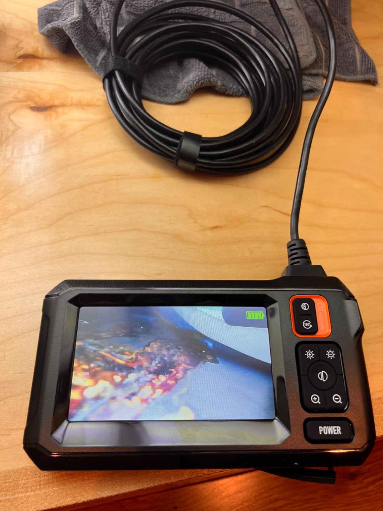 Endoscope Camera with Light, Inspection Borescope Camera with 4.3