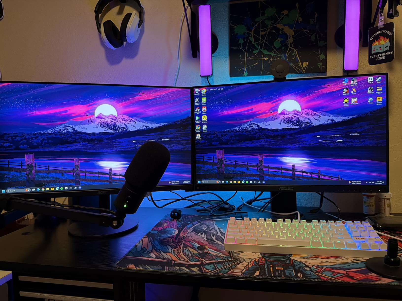 InnoGear Low Profile Mic Arm, 360 Degree Rotatable Microphone Boom Arm Mic Stand for Fifine AM8 K669B Blue Yeti HyperX QuadCast SoloCast AT2020, with Mic Clip 3/8