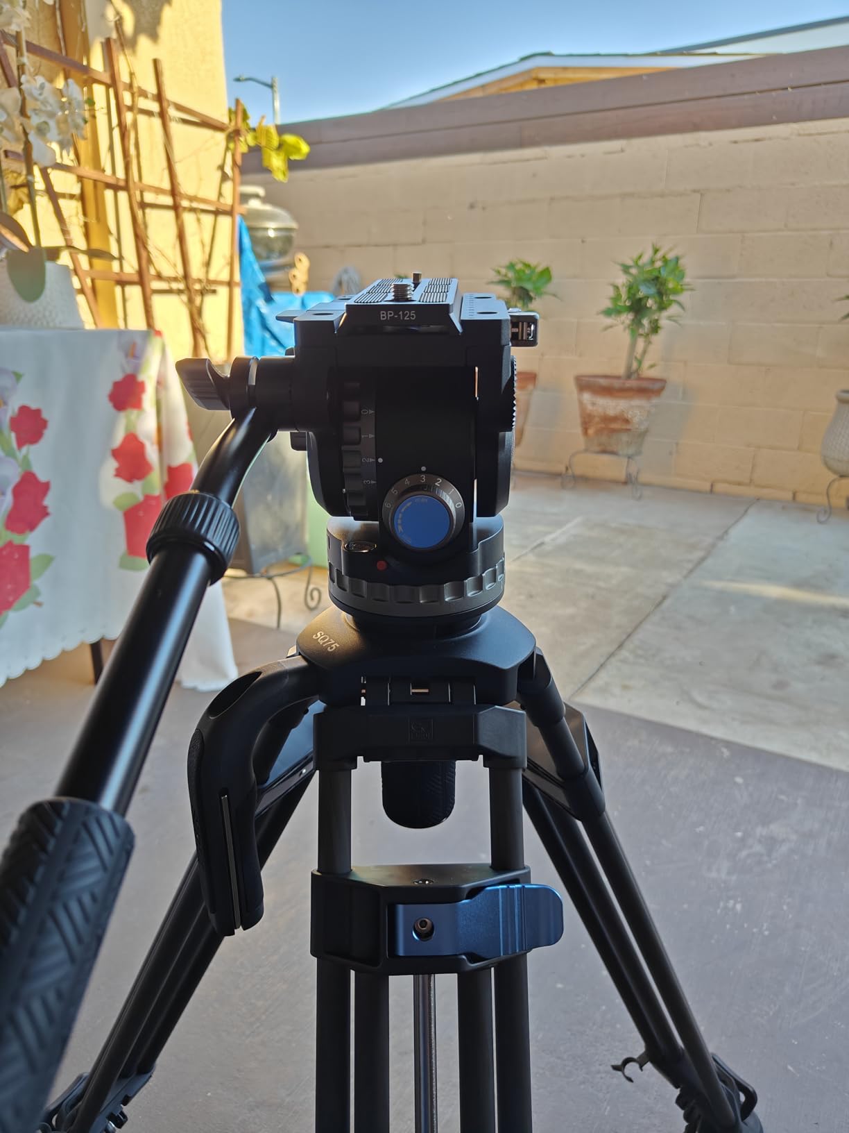NEEWER Heavy Duty Video Tripod Fluid Head with Stepless Adjustable Pan/Tilt Damping, Quick Release Plate, Compatible with DJI RS Gimbals, Adjustable Handle, ∅75mm Base, Max Load 22lb, GM006 customer photo 2