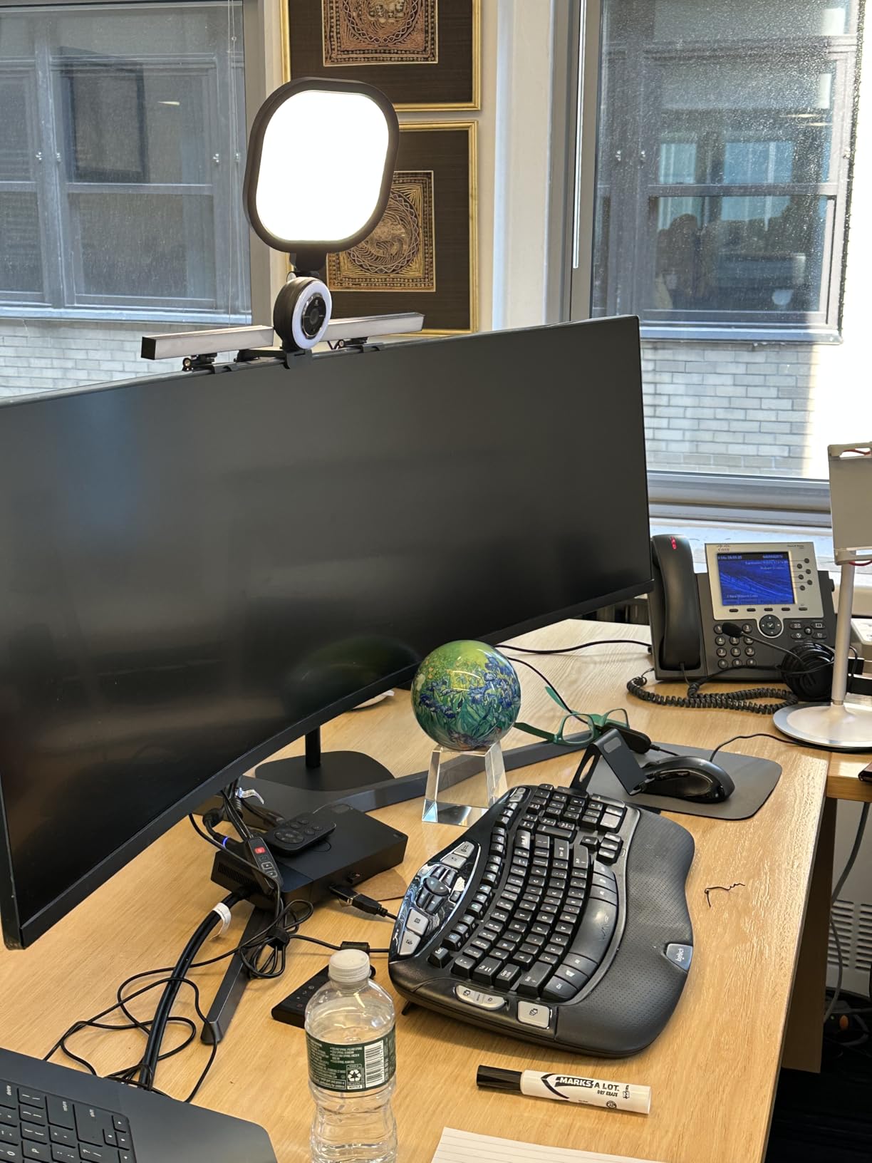 Zoom Lighting for Computer, Adjustable Desk Lighting for Video Calls, 30 Light Modes Video Conference Light, Desk Ring Light with Stand for Webcam, Meetings, Live Stream, Home Office. CRI 97.8 customer photo 2