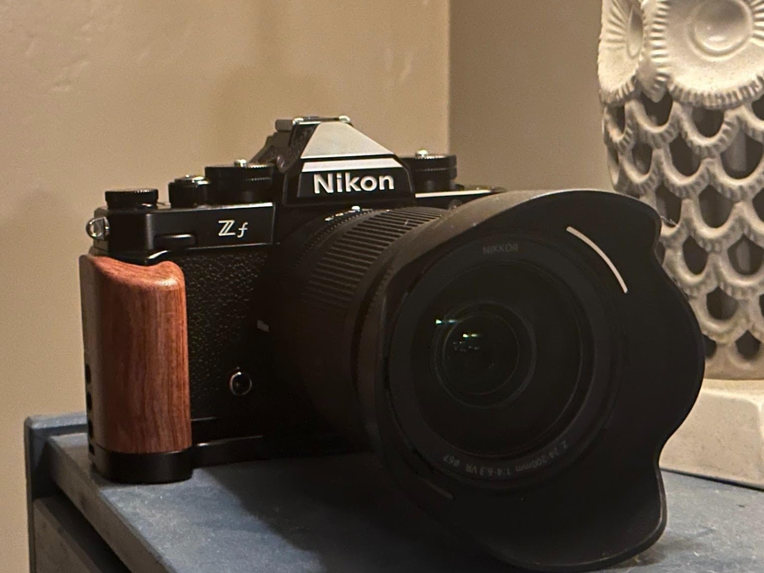 Leftfoto Z f Wooden Hand Grip L Bracket for Nikon ZF Camera, with Built-in Bottom Quick Release Plate for Arca for Quickly Switch on Gimbal/Tripods/Handheld Shooting (Black) customer photo 2