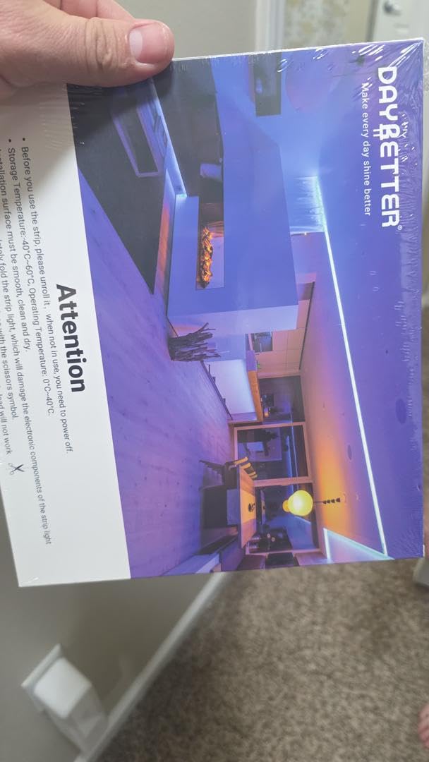 DAYBETTER LED Strip Lights 130ft Lights Strip for Bedroom, Desk, Indoor Room Birthday Gifts RGB Decor with Remote and 24V Power Supply customer photo 2