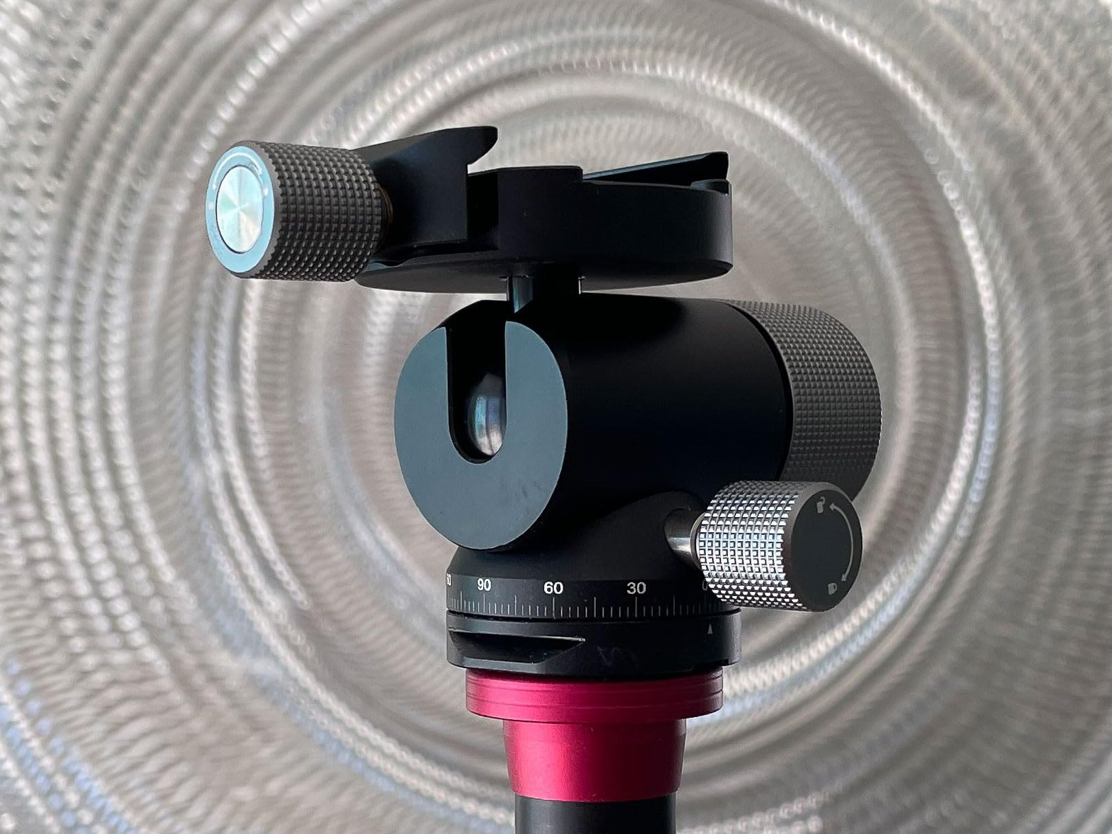 NEEWER Camera Gimbal Tripod Head, 360° Pan 90° Tilt Metal Low Profile Monopod Tripod Stand Ball Head Mount Adapter, Quick Release/Lock Arca Type QR Clamp & Base, 3/8
