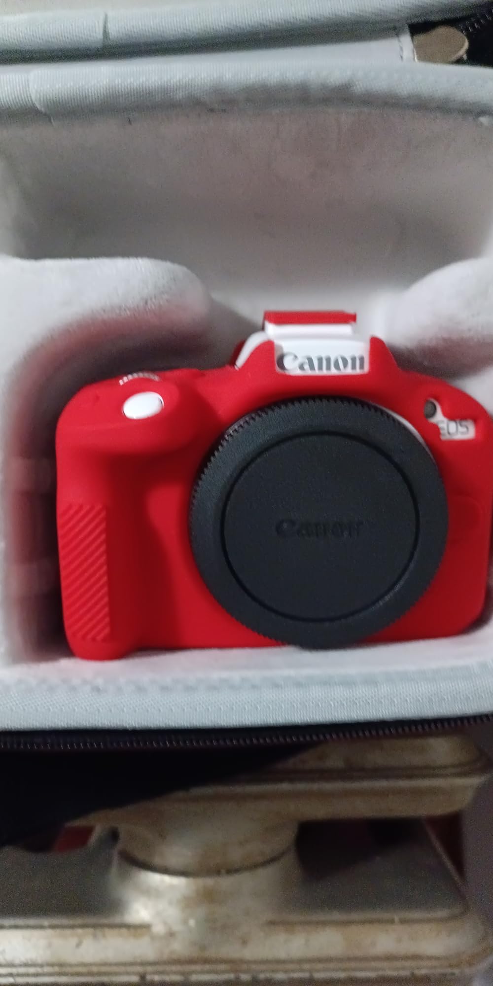 Pocoukate Case for Canon EOS R50 Camera, Soft Silicone Protective Cover Skin with EOS R50 Screen Protector Accessories for Canon EOS R50 Mirrorless Camera Silicone Case - Coffee customer photo 1