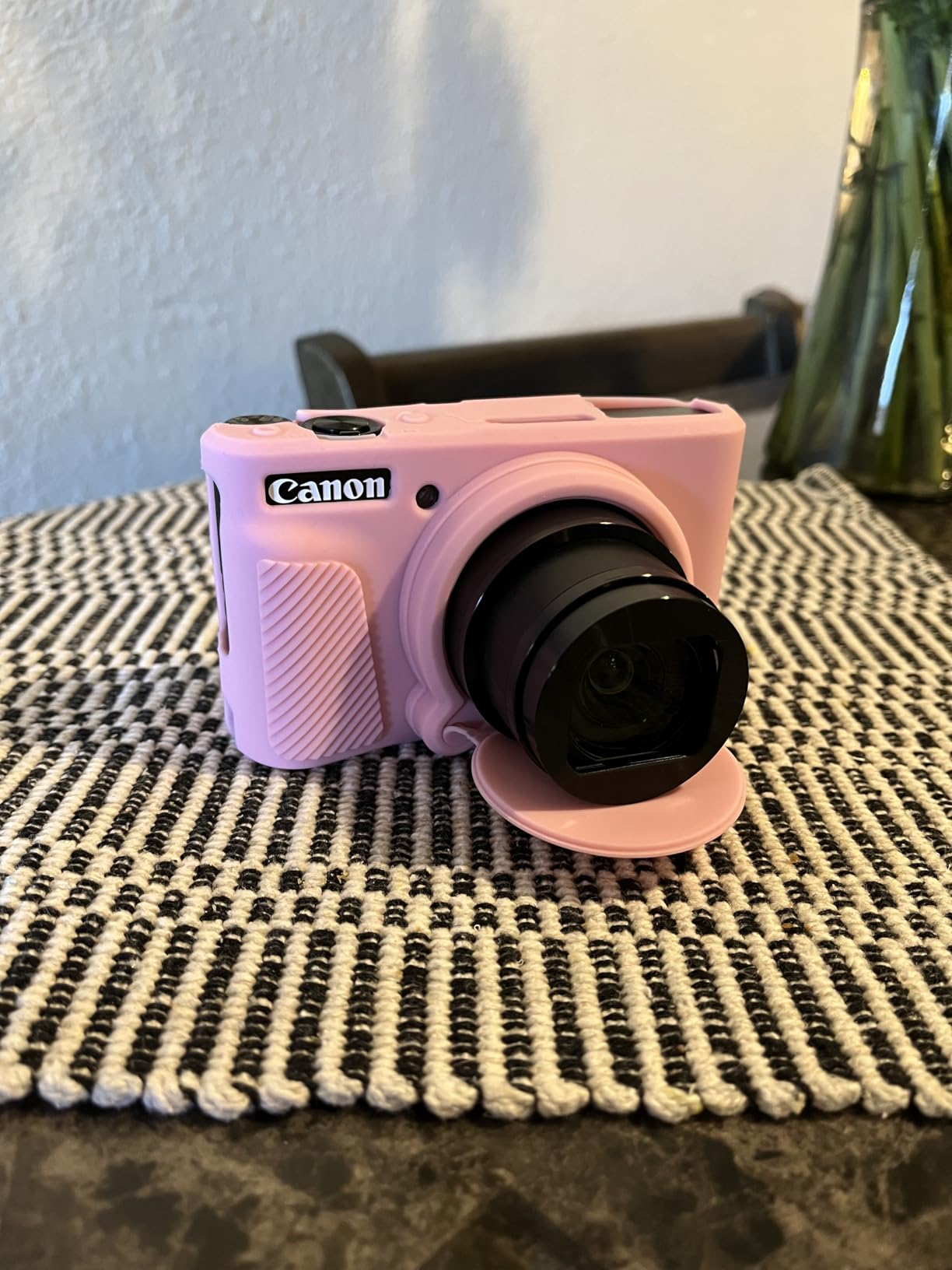 BOVKE Silicone Camera Case for Canon PowerShot SX740/ SX730 Digital Camera, SX740 Camera Soft Case Cover Rubber Camera Sleeve with Removable Lens Cover, Jelly Pink customer photo 1