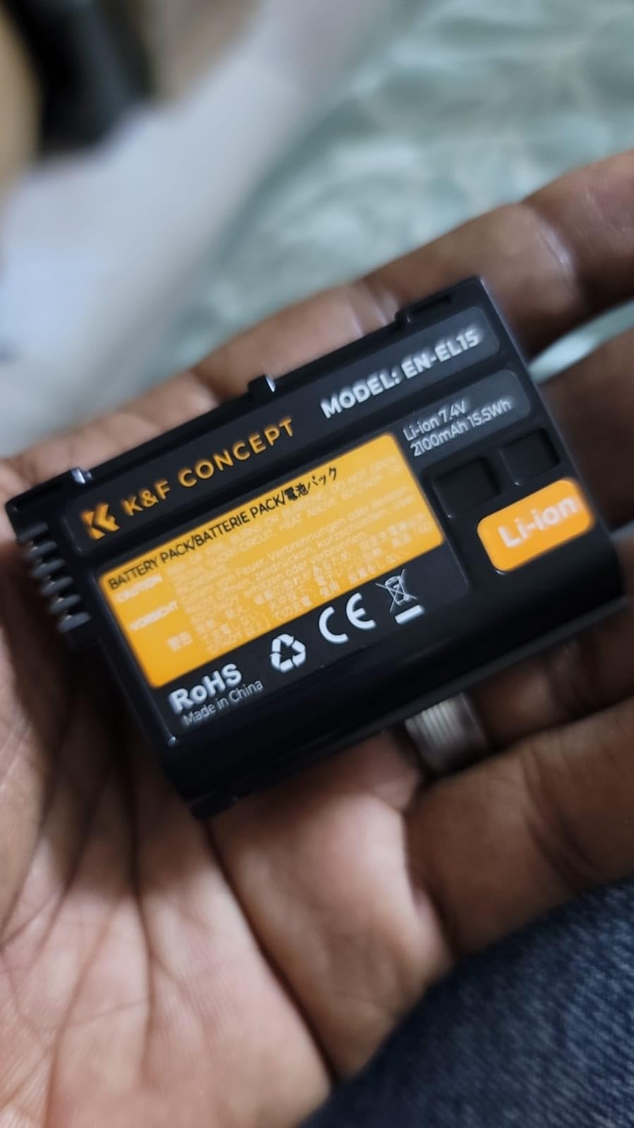 K&F CONCEPT 2100mAh EN-EL15 EN-EL15C Battery and Dual Slot Charger for Nikon ZR Z8 Battery Compatible with Nikon Z8 Zf Z7 Z7ii Z6 Z6ii D7500 D750 D850 D780 1V1 Camera customer photo 2