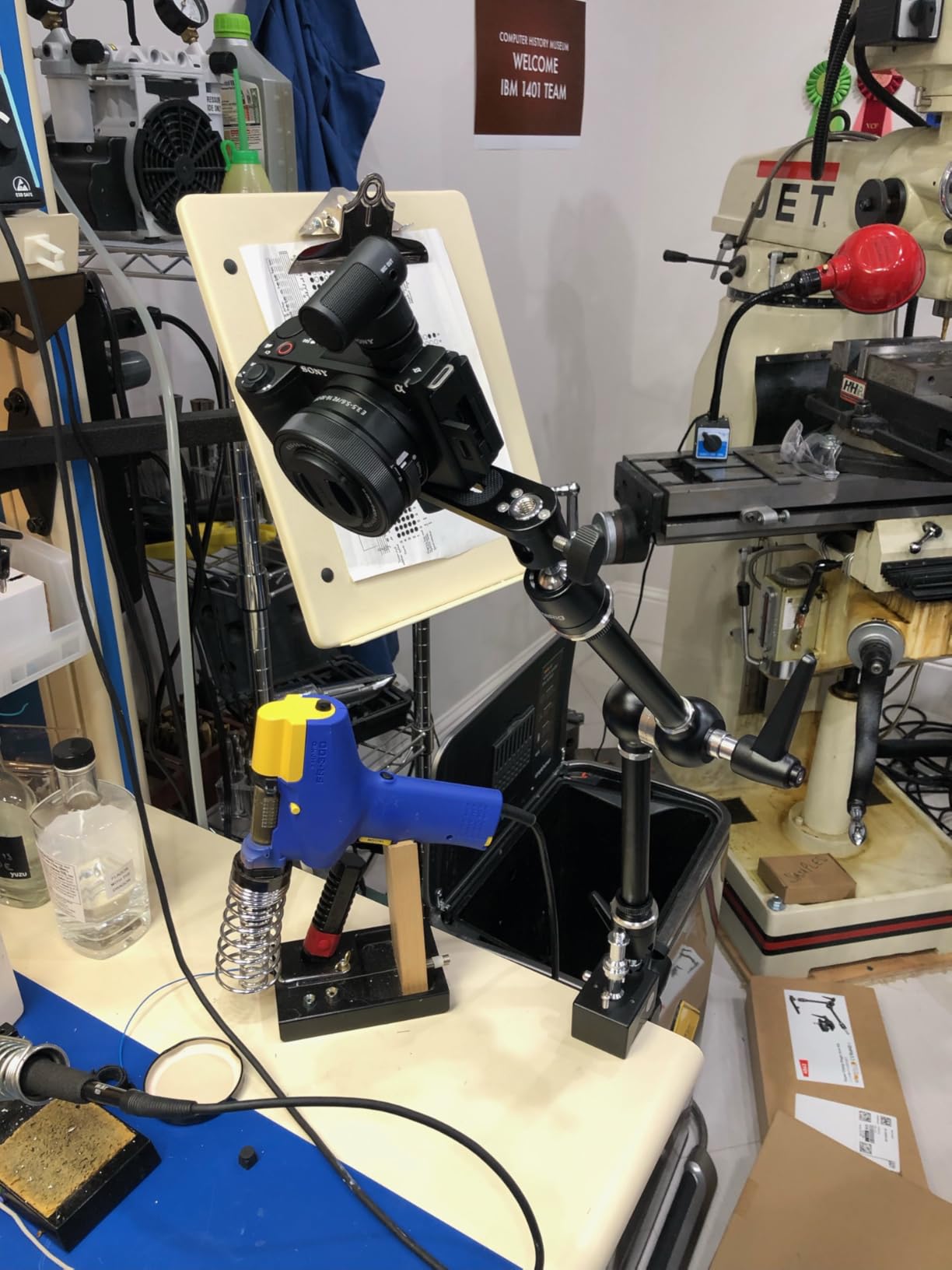 SMALLRIG Friction Magic Arm Camera Mount with Super Clamp and Platform, Overhead Camera Desk Mount Srand, Studio Space Saver, Heavy Duty Mount/Bracket for Lights, Cameras customer photo 1