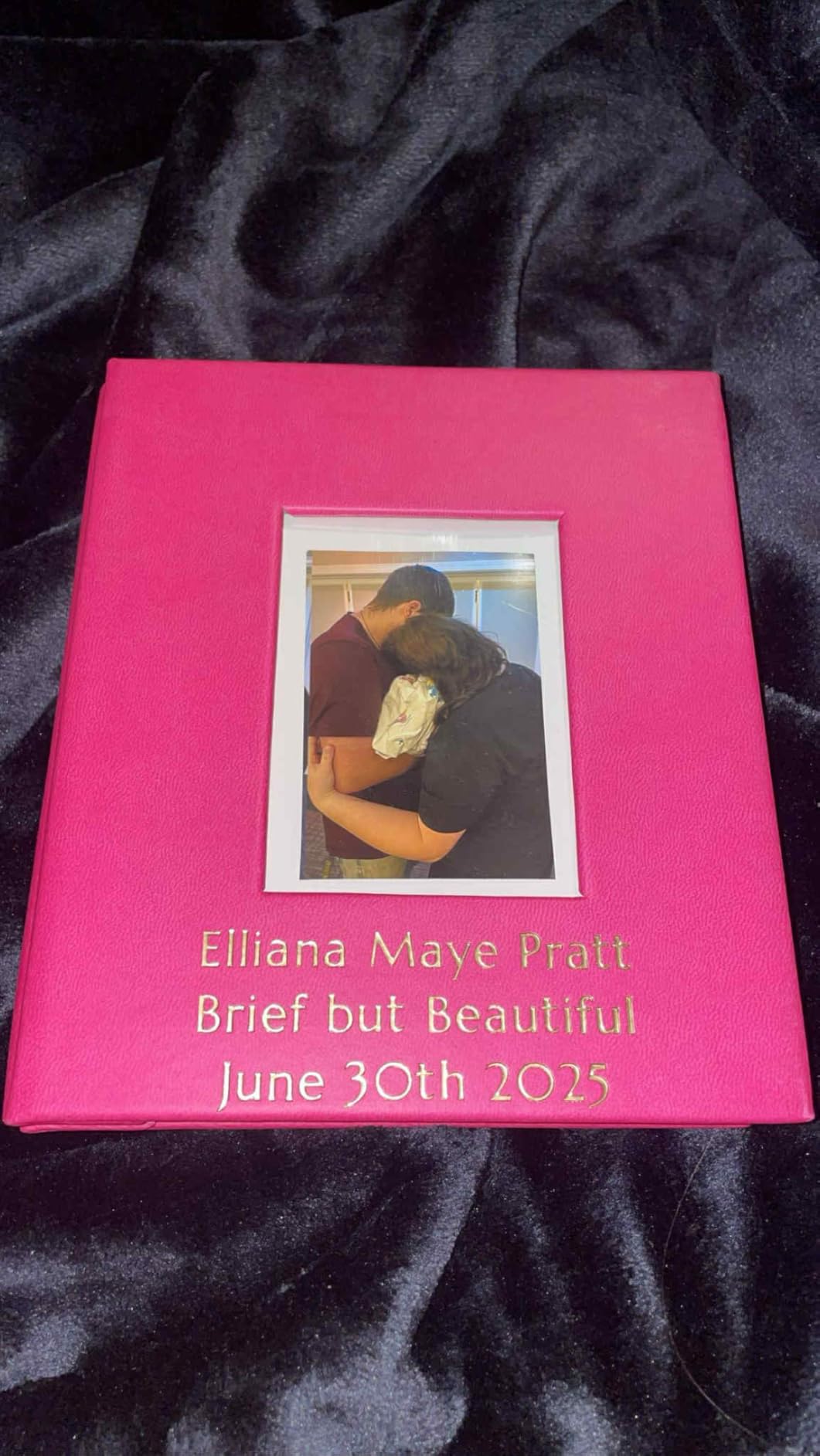 Promot Personalized Photo Album with Pockets- Custom Photo Book, 4x6 Wedding Album, Vintage Hardcover Holds 40 Photos - Small Keepsake Picture Book for Photos with Easy Slip-in Pockets (Black) customer photo 1