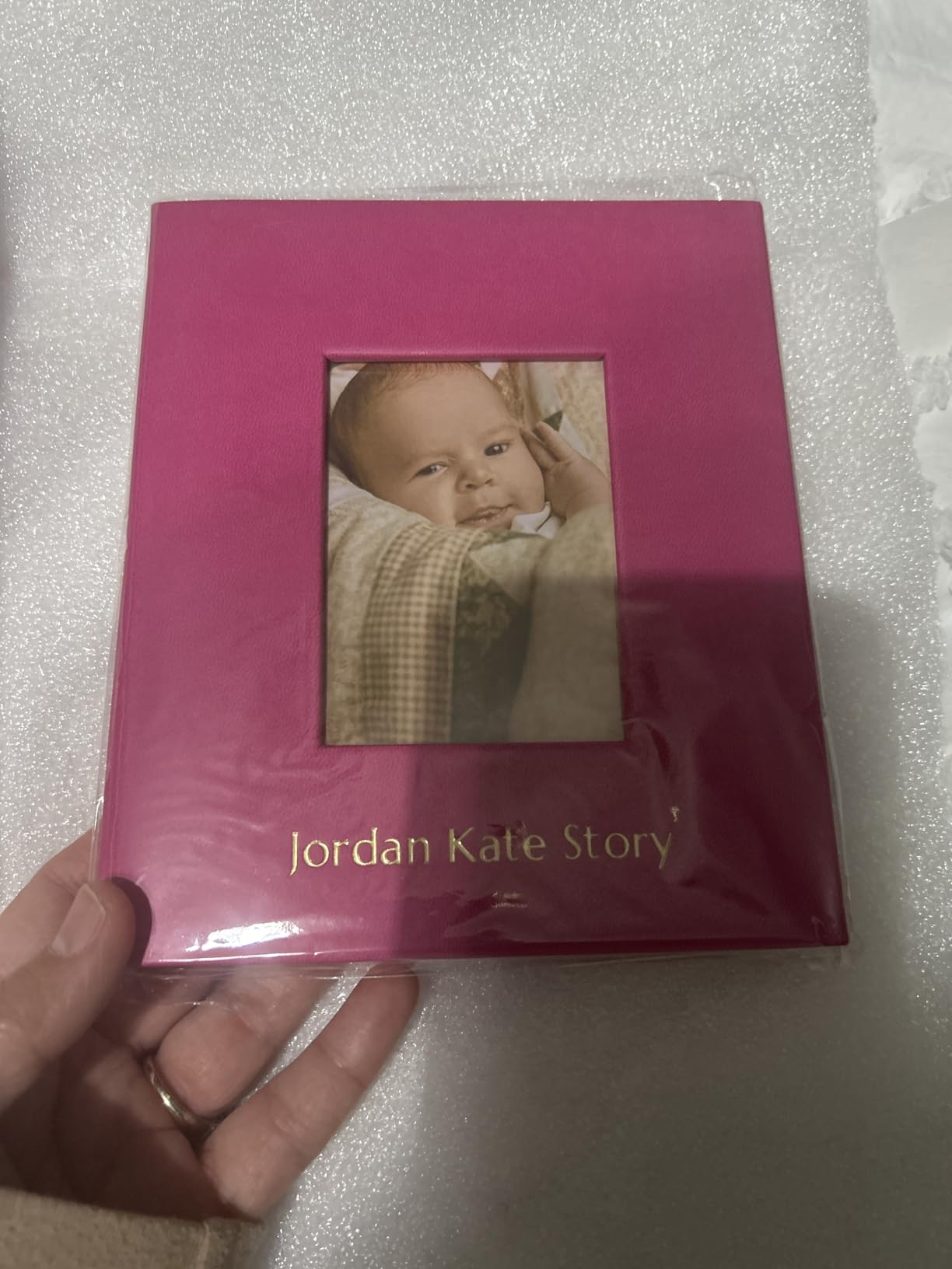 Promot Personalized Photo Album with Pockets- Custom Photo Book, 4x6 Wedding Album, Vintage Hardcover Holds 40 Photos - Small Keepsake Picture Book for Photos with Easy Slip-in Pockets (Black) customer photo 2
