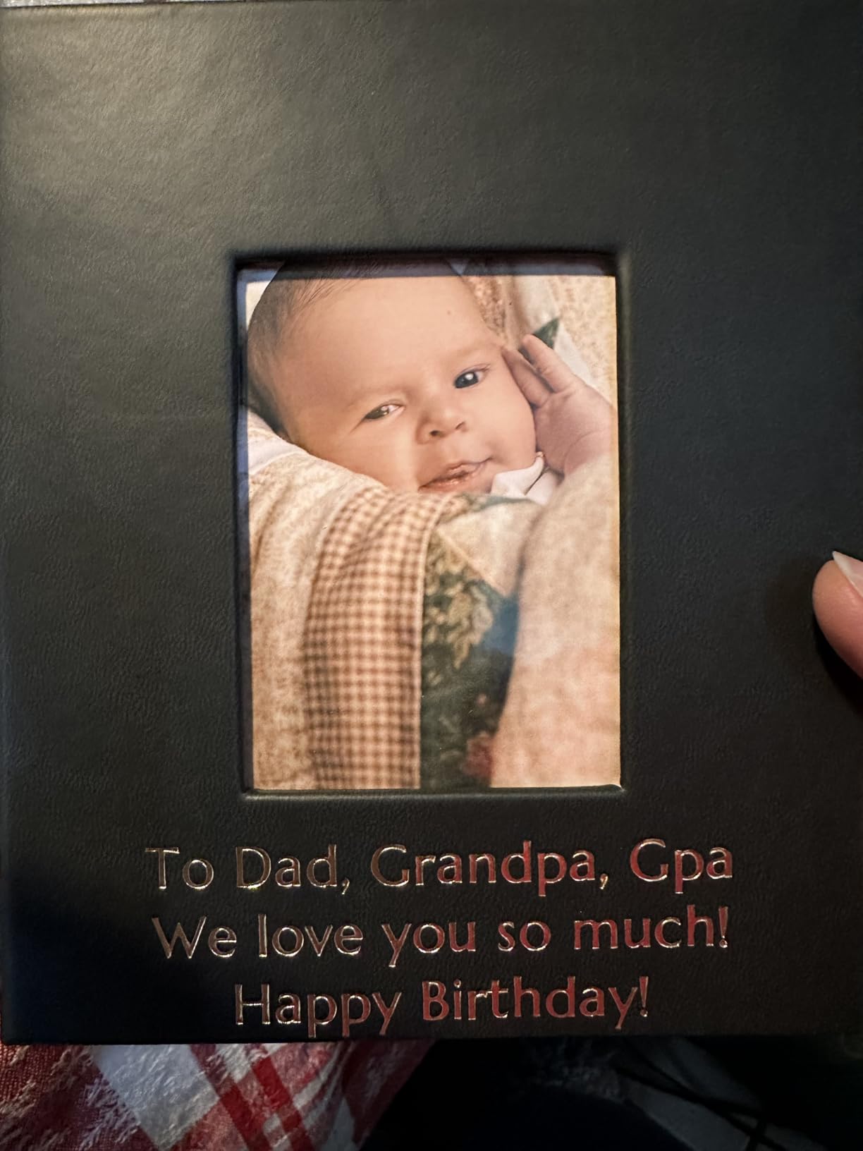 Promot Personalized Photo Album with Pockets- Custom Photo Book, 4x6 Wedding Album, Vintage Hardcover Holds 40 Photos - Small Keepsake Picture Book for Photos with Easy Slip-in Pockets (Black) customer photo 3