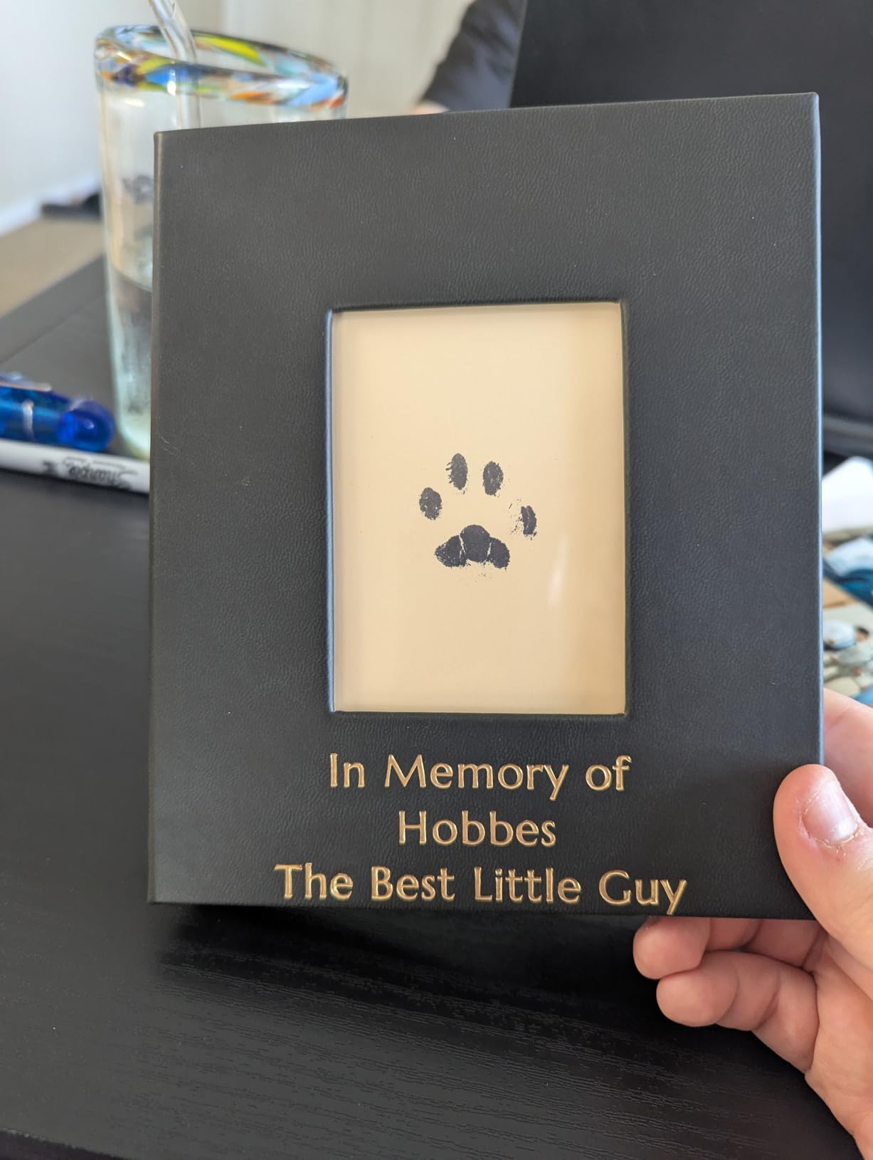 Promot Personalized Photo Album with Pockets- Custom Photo Book, 4x6 Wedding Album, Vintage Hardcover Holds 40 Photos - Small Keepsake Picture Book for Photos with Easy Slip-in Pockets (Black) customer photo 4