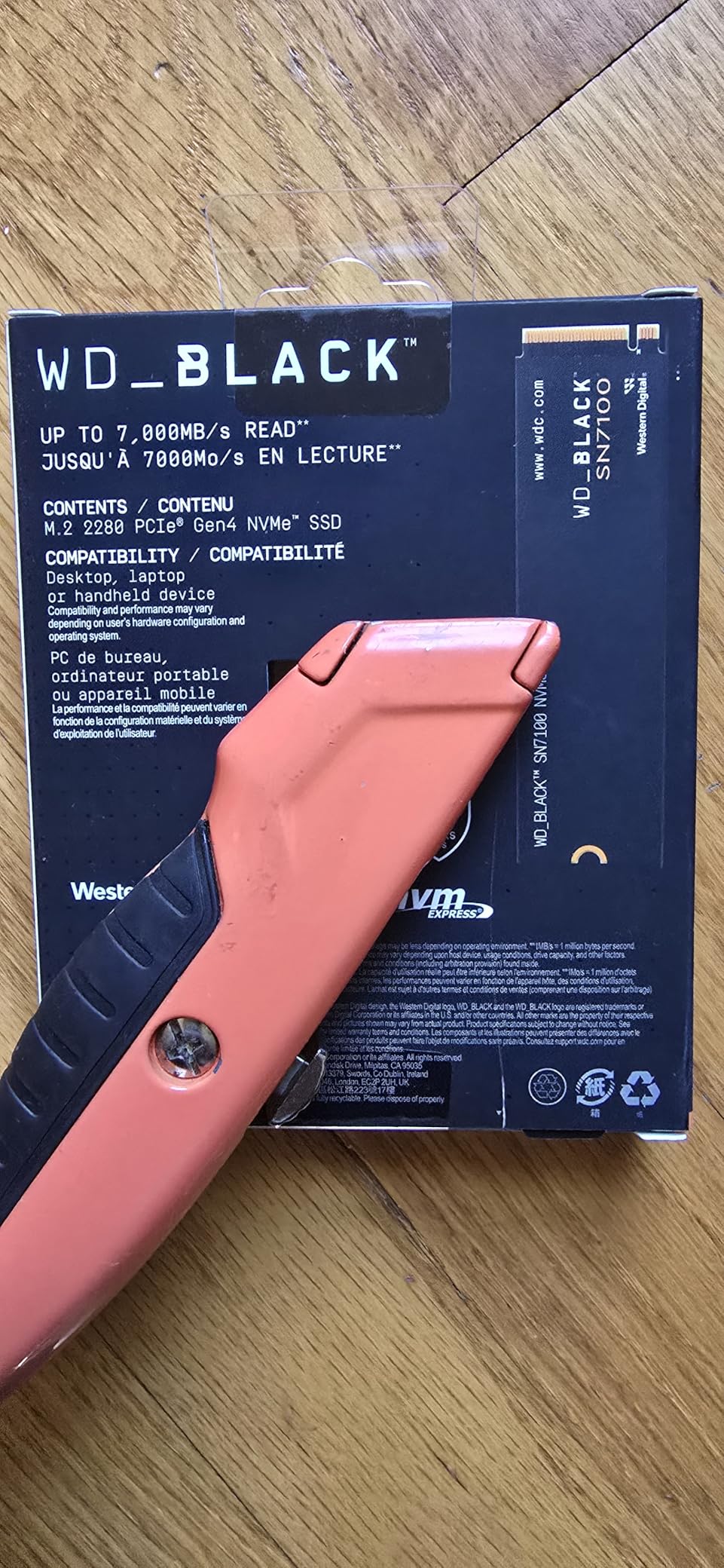 WD_Black SN7100 2TB NVMe SSD - Gen4 PCIe, M.2 2280, Up to 7,250 MB/s Read Speed, Up to 6,900 MB/s Write Speed, Next Gen TLC 3D NAND, for Laptops, Handheld Gaming Devices - WDS200T4X0E customer photo 2