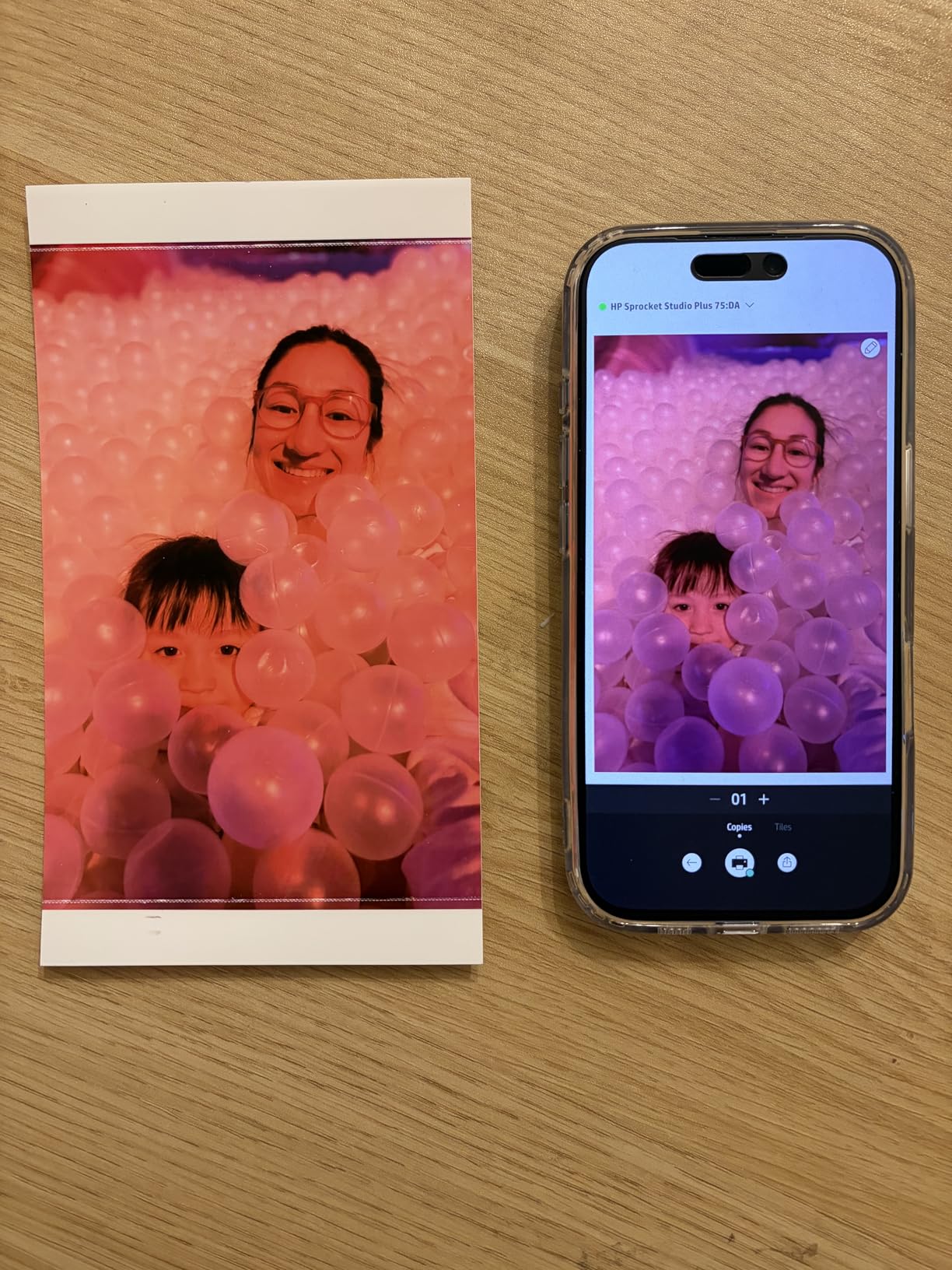 HP Sprocket Studio Plus 4x6 Wireless Instant Photo Printer, 118 Sheets + 3 Cartridges, Wi-Fi, Premium Dye Sublimation, Compact Home Use, Prints Vibrant Color Pictures, Editing App for Fun Photos customer photo 2