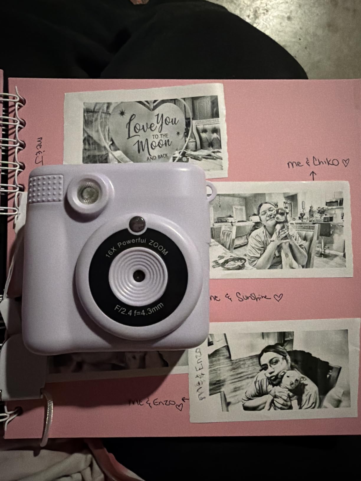 Kids Camera Instant Print, Christmas Birthday Gifts for Kids Age 3-12, Selfie Digital Camera with 1080P Videos,Toddler Portable Travel Cameras Toy for 4 5 6 7 8 9 Year Old Boys Black customer photo 1