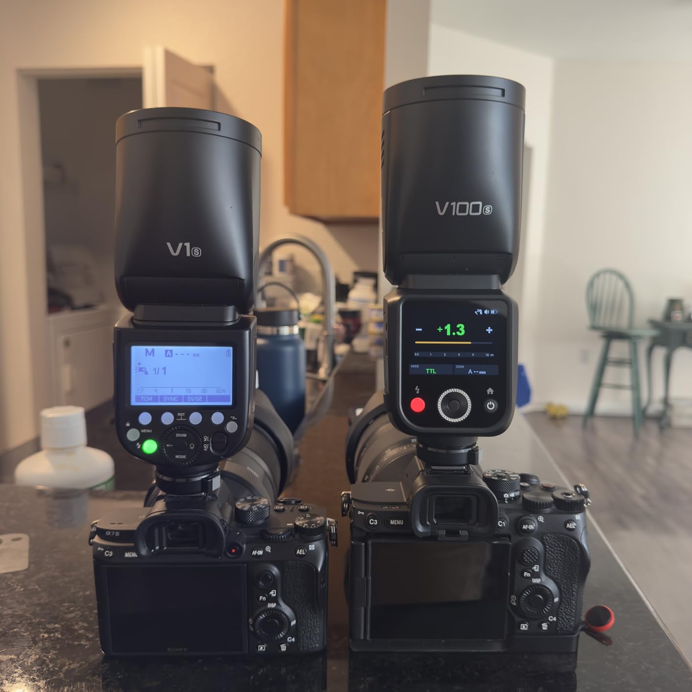 V100 S GODOX Flash for Sony - Global Shutter,Touchscreen Control,100W TTL Camera Flash GODOXV1 for Sony Upgraded,70 Full Power Consecutive Flashes, Camera Flash for a7iii etc customer photo 1