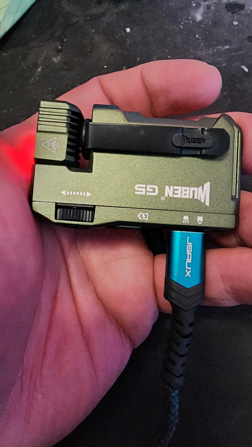 WUBEN G5 Rechargeable EDC Flashlight, 400 Lumens Dual Light Sources Mini Flashlight with RGB Light, Portable Flat Pocket Flashlights, Magnetic Keychain Flashlight for Outdoor Home Emergencies customer photo 2