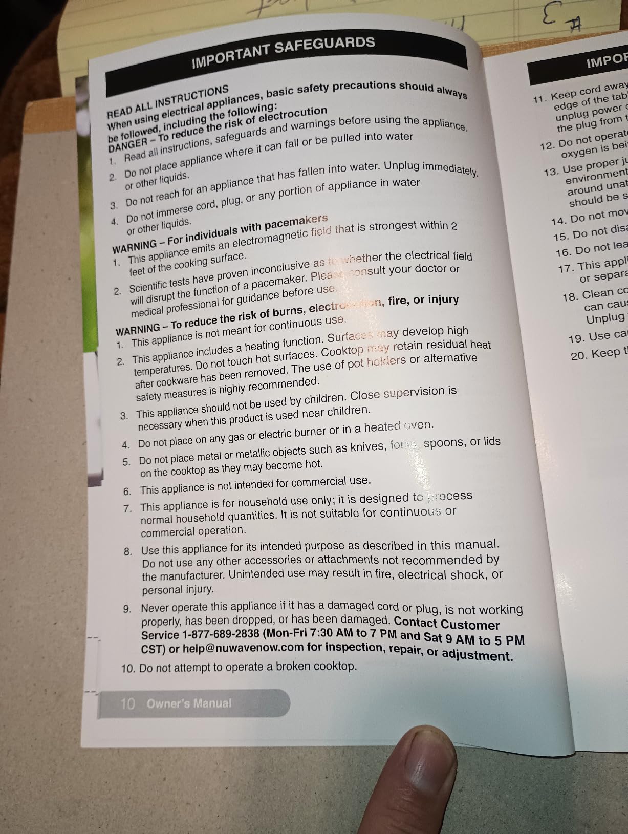 Nuwave Double Cooktop Induction Countertop Burner, Portable, 900 & 1800W, 100°F to 575°F, Large 8