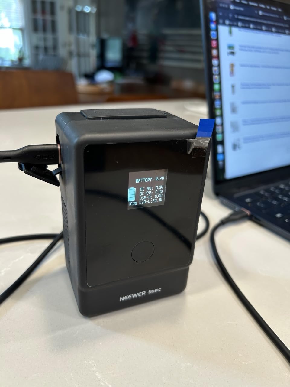 NEEWER Basics V Mount Battery PS099E, 6800mAh/99Wh Mini V Lock with OLED Display, D Tap/Type C Cable, PD65W USB C Fast Charging, D Tap/BP/USB A/DC Output for Video Camera Monitor Camcorder Filmmaking customer photo 1