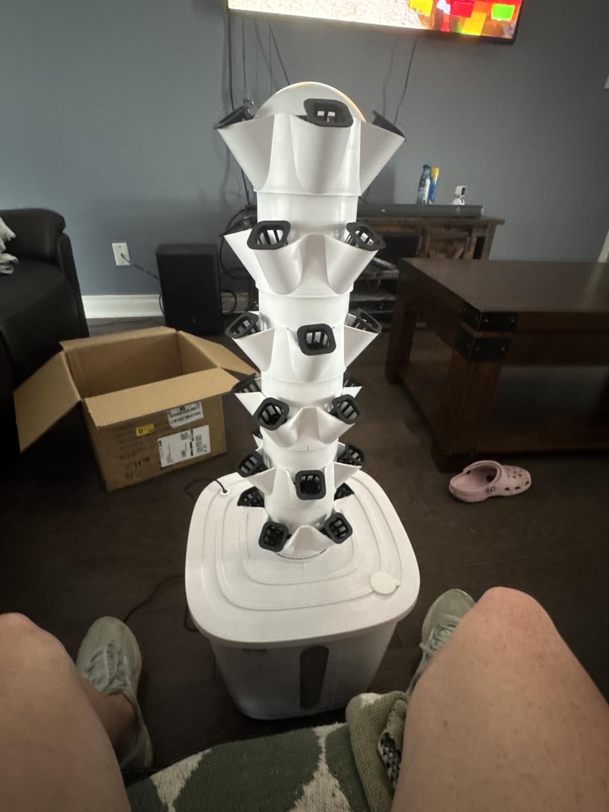 VEVOR Hydroponic Growing System with Grow Light, 30 Pods Vertical 6 Tiers Hydroponic Tower, Home Hydronic Garden with Water Pump, Plants Germination Kit for Indoor Herbs, Fruits and Vegetables customer photo 2