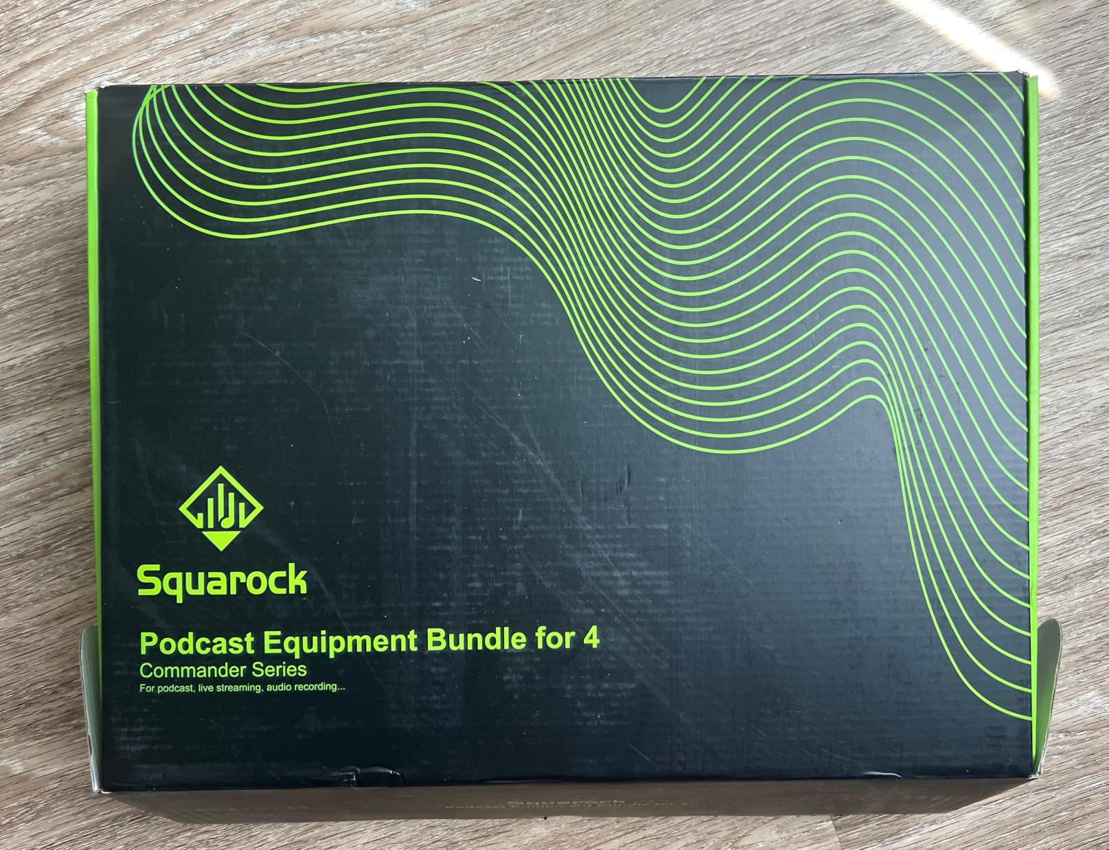 Podcast Equipment Bundle for 4, Audio Interface with 4 Dynamic Microphone, 4 Desktop Mic Stands, Voice Change, DJ Mixer for Vocal Recording Podcasting,Streaming,Singing TikTok, COMMANDER M100 3rd customer photo 1