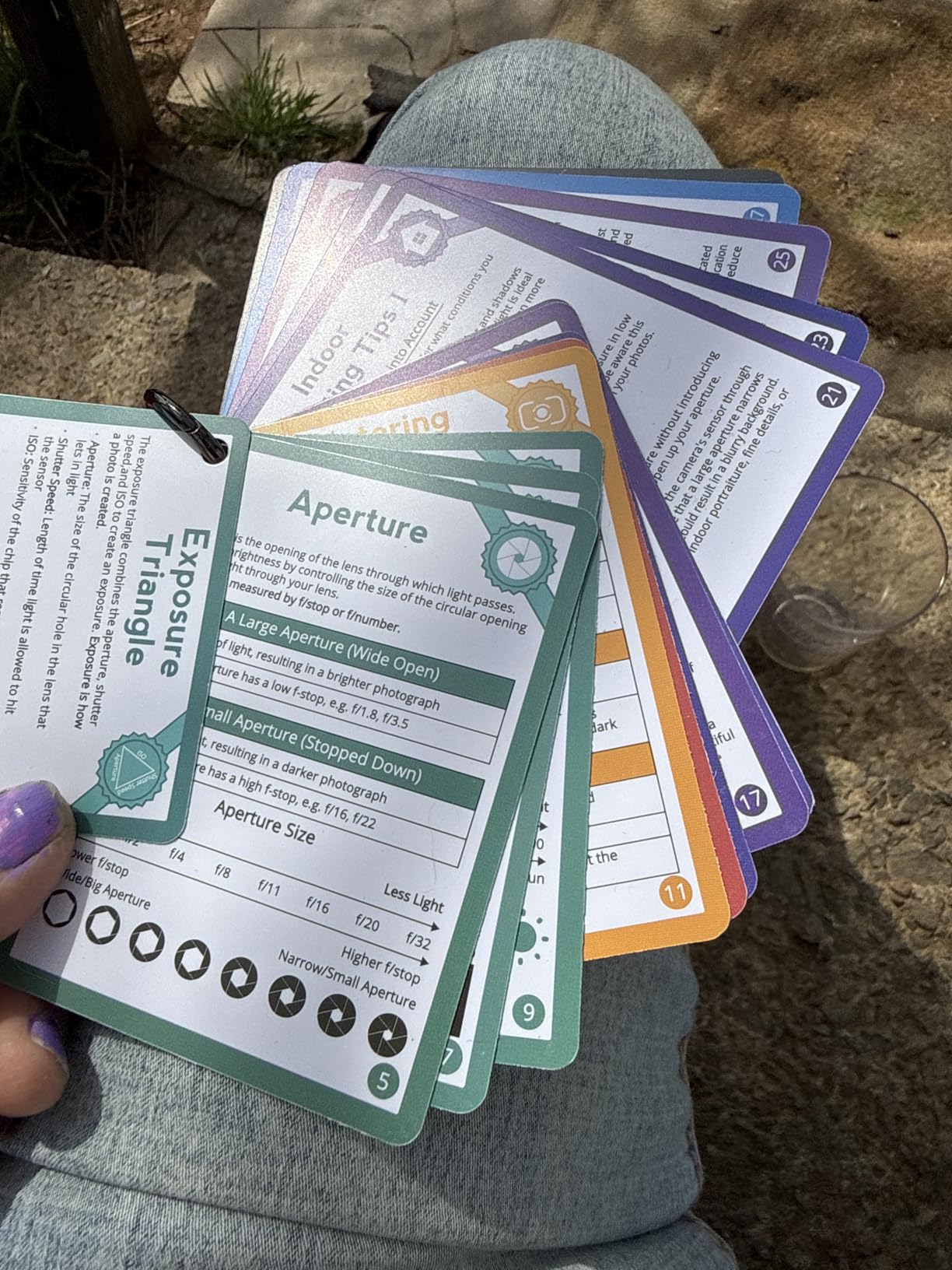 Photography Cheat Sheet for DSLR Camera Accessories for Canon Nikon Sony, Quick Reference Cards Photographers Book for Beginners, Settings, Exposure, Modes, Composition, Lighting, etc. 4x3 Inch customer photo 1